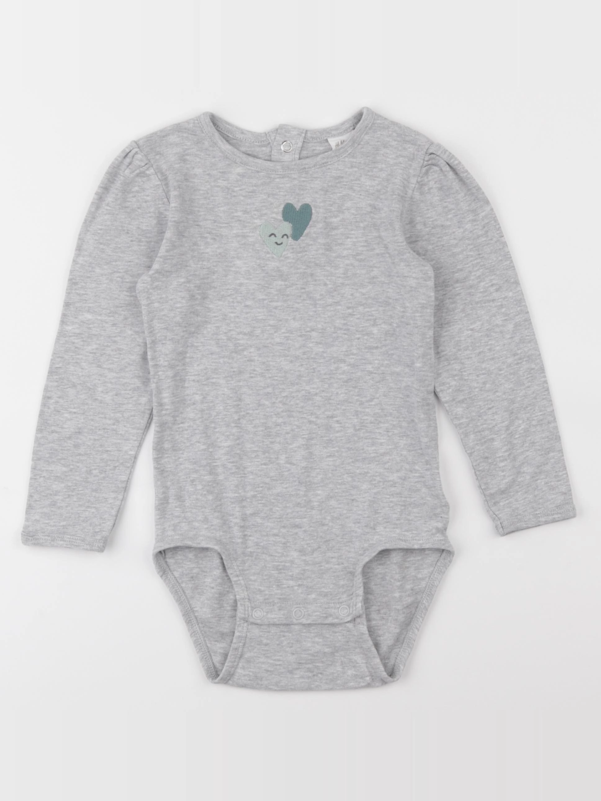 H&M - body gris - 2/3 ans
