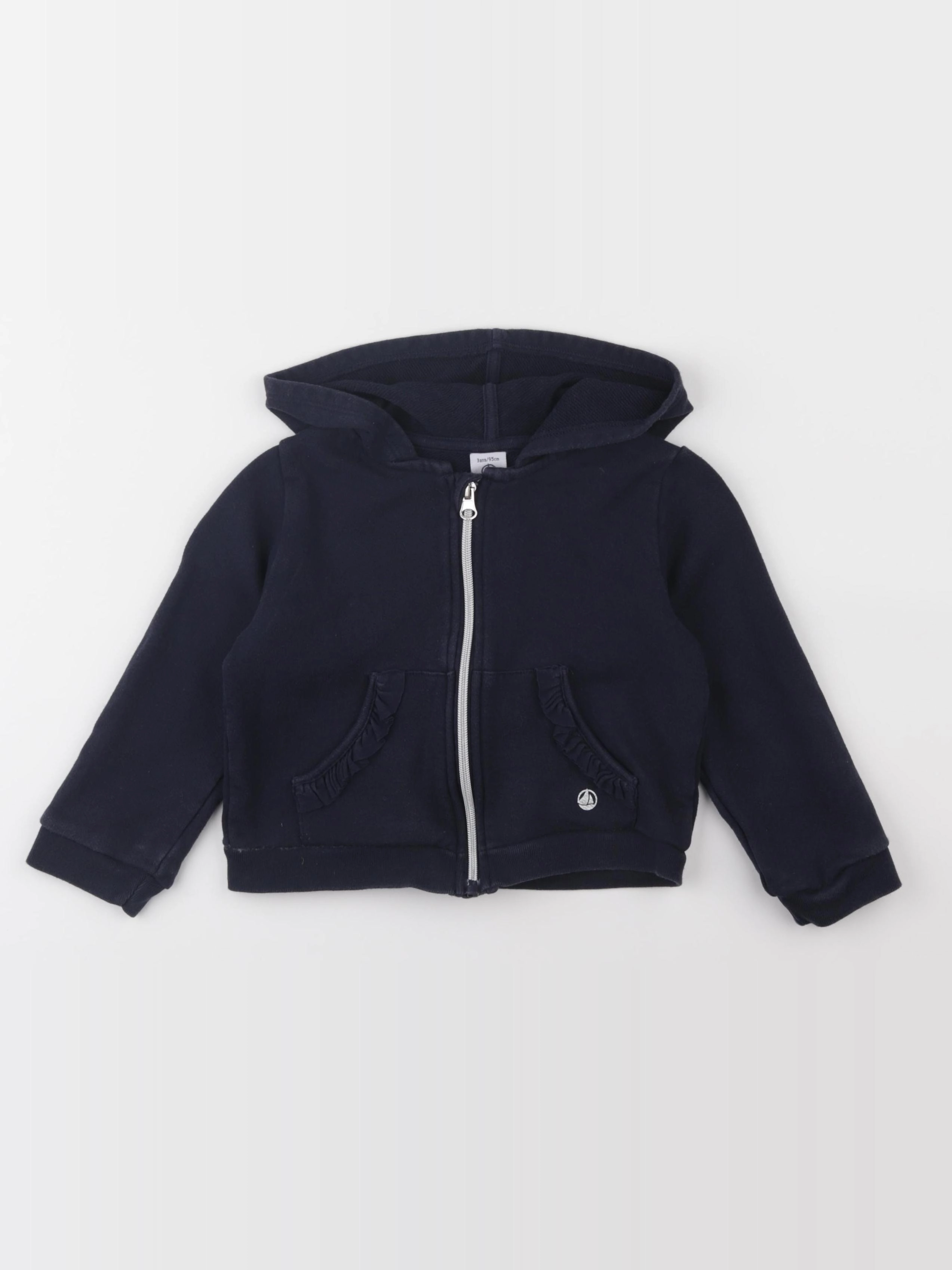 Petit Bateau - sweat bleu - 3 ans