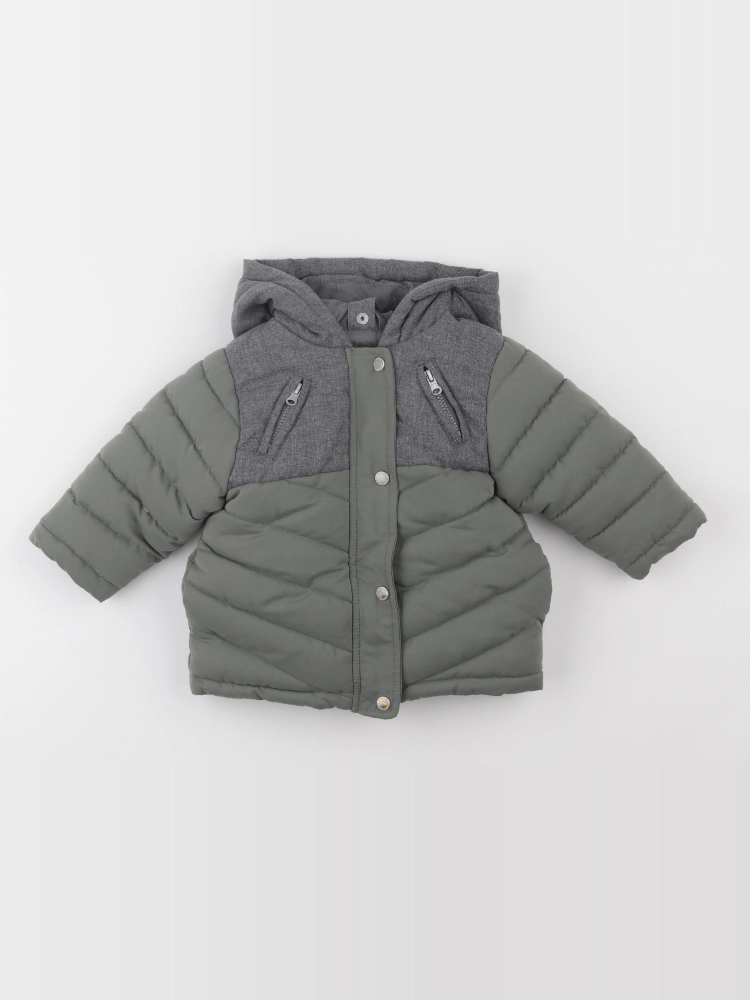 Vertbaudet - doudoune vert - 9 mois