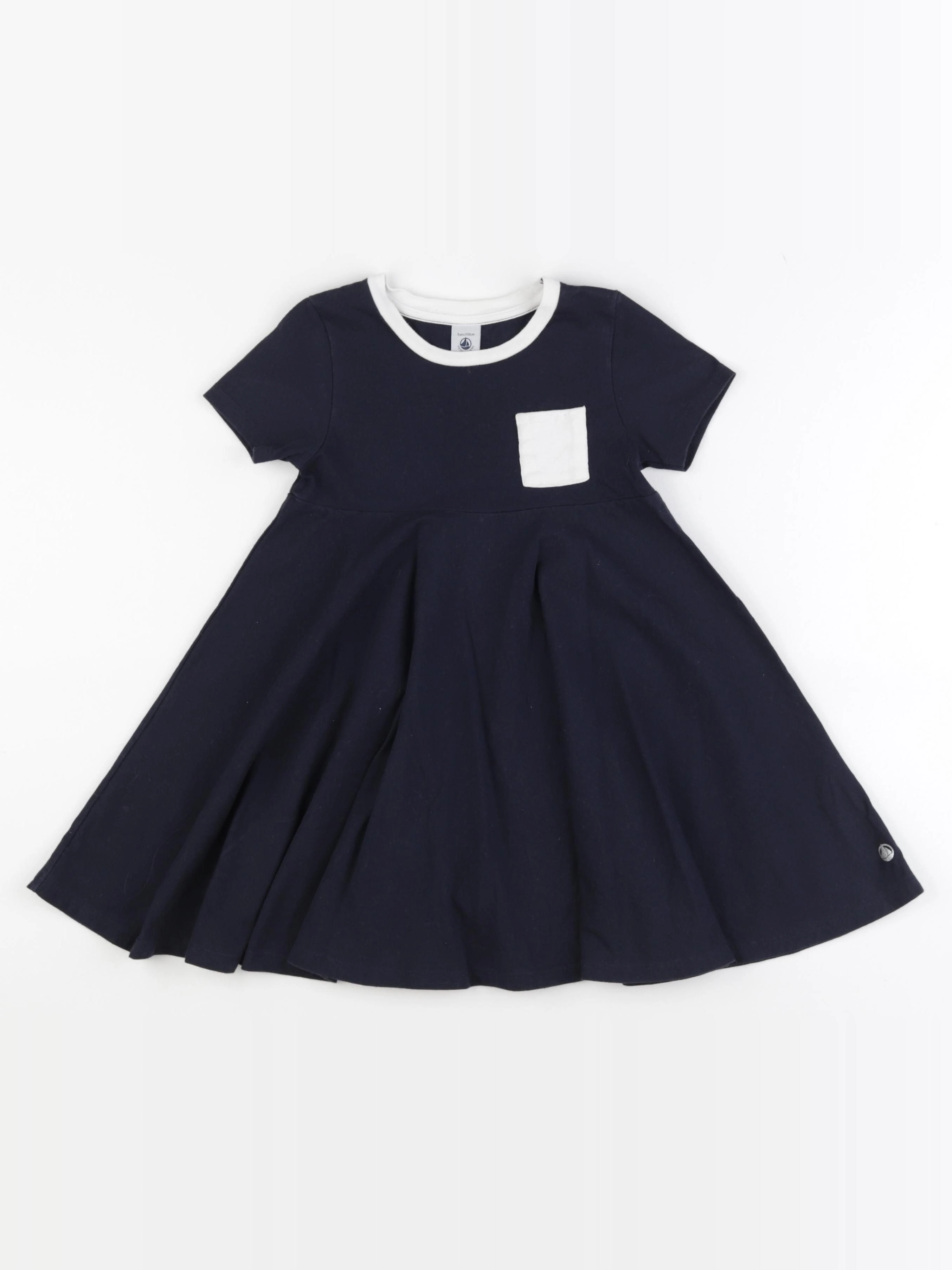 Petit Bateau - robe bleu - 5 ans