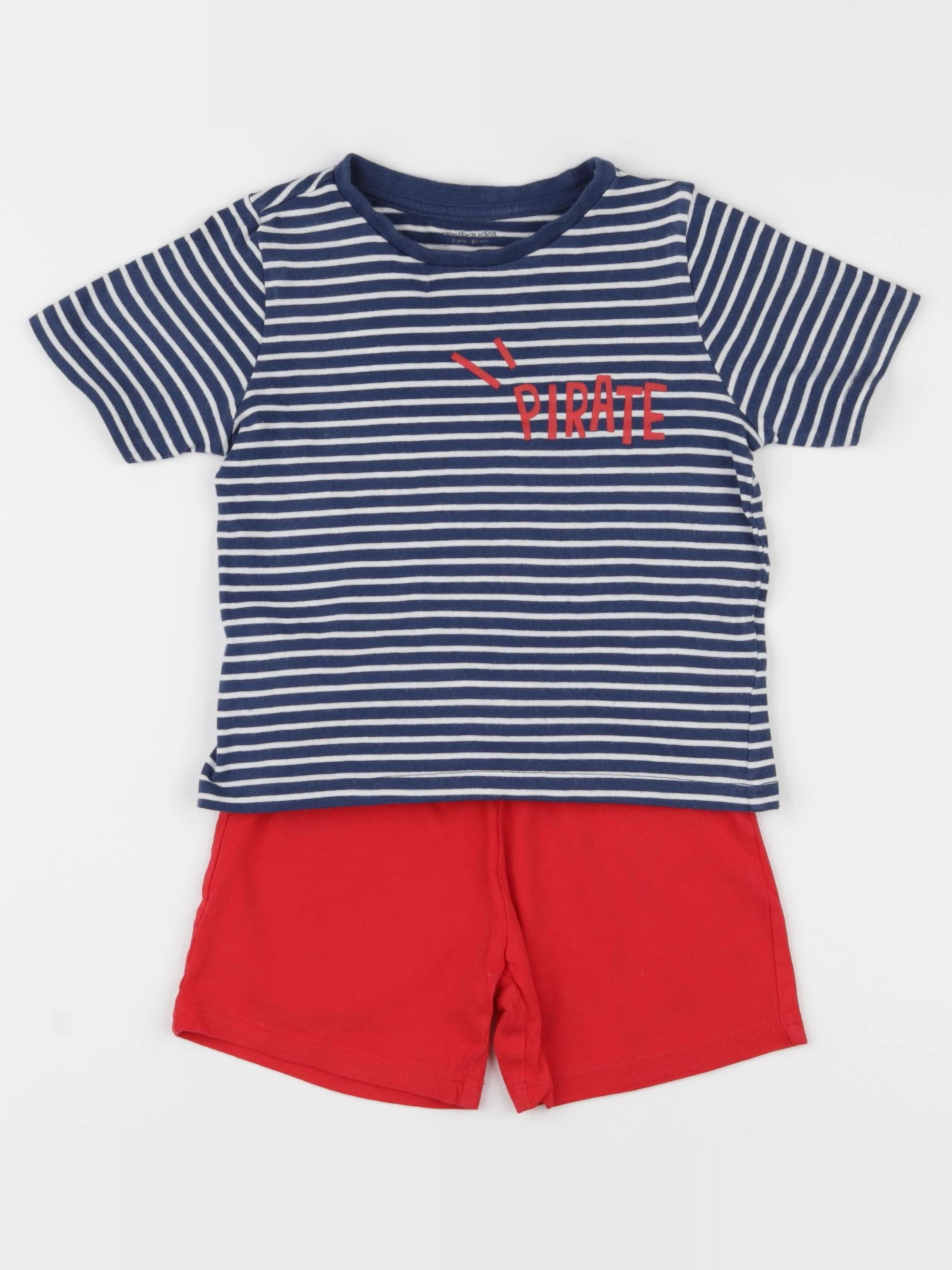 Vertbaudet - pyjama coton rouge - 3 ans