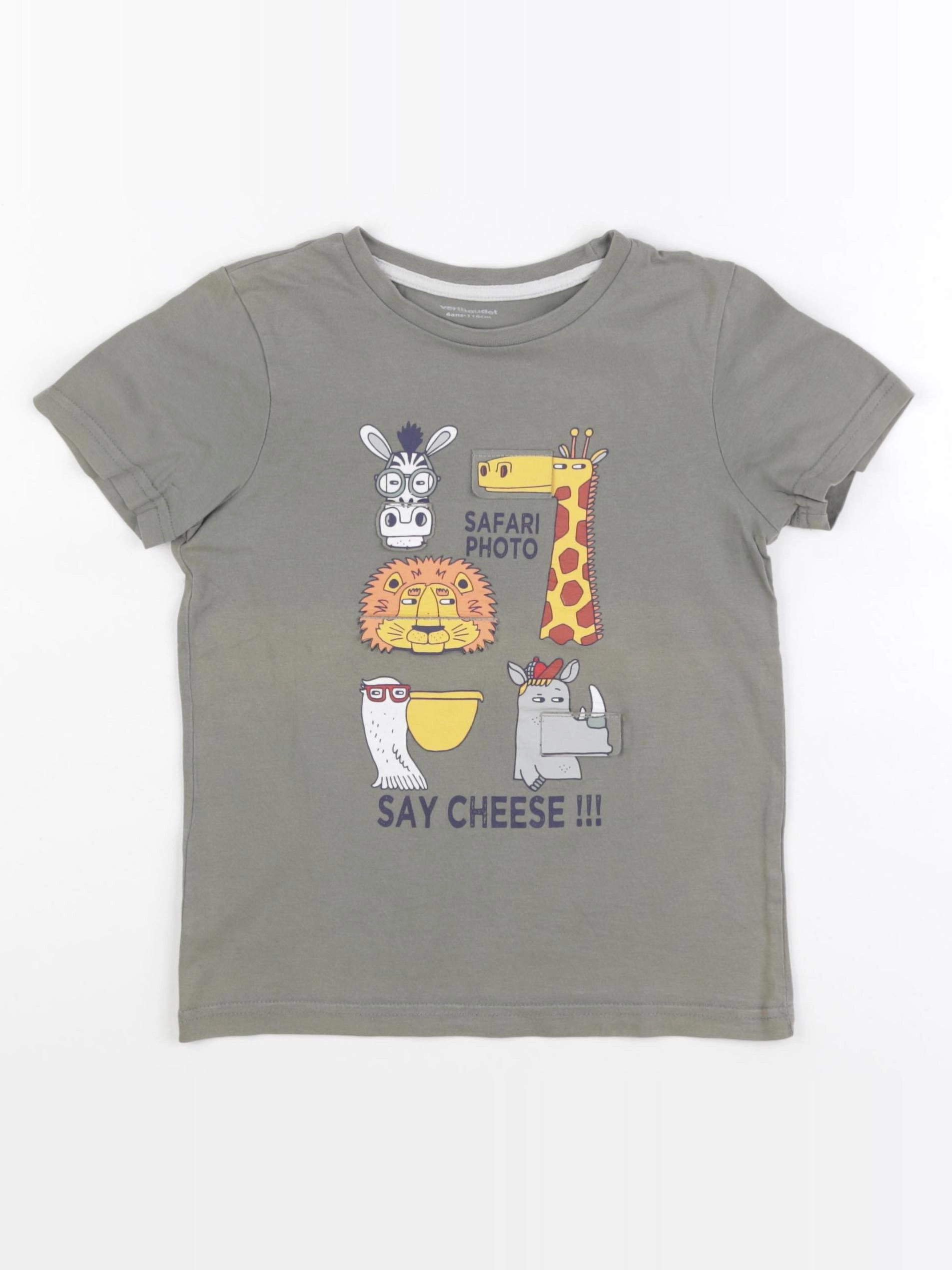 Vertbaudet - tee-shirt vert - 6 ans