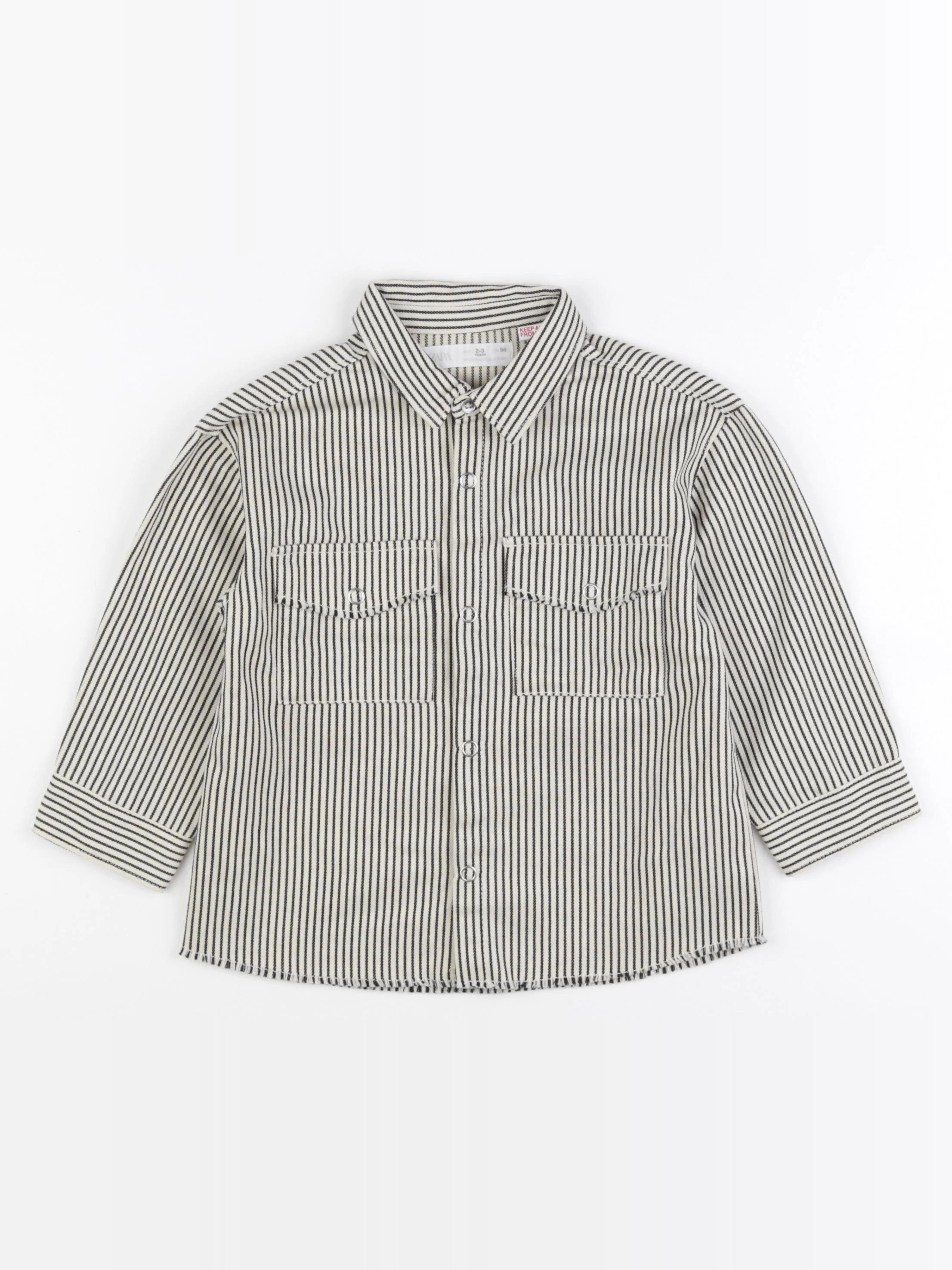 Zara - chemise beige - 2/3 ans