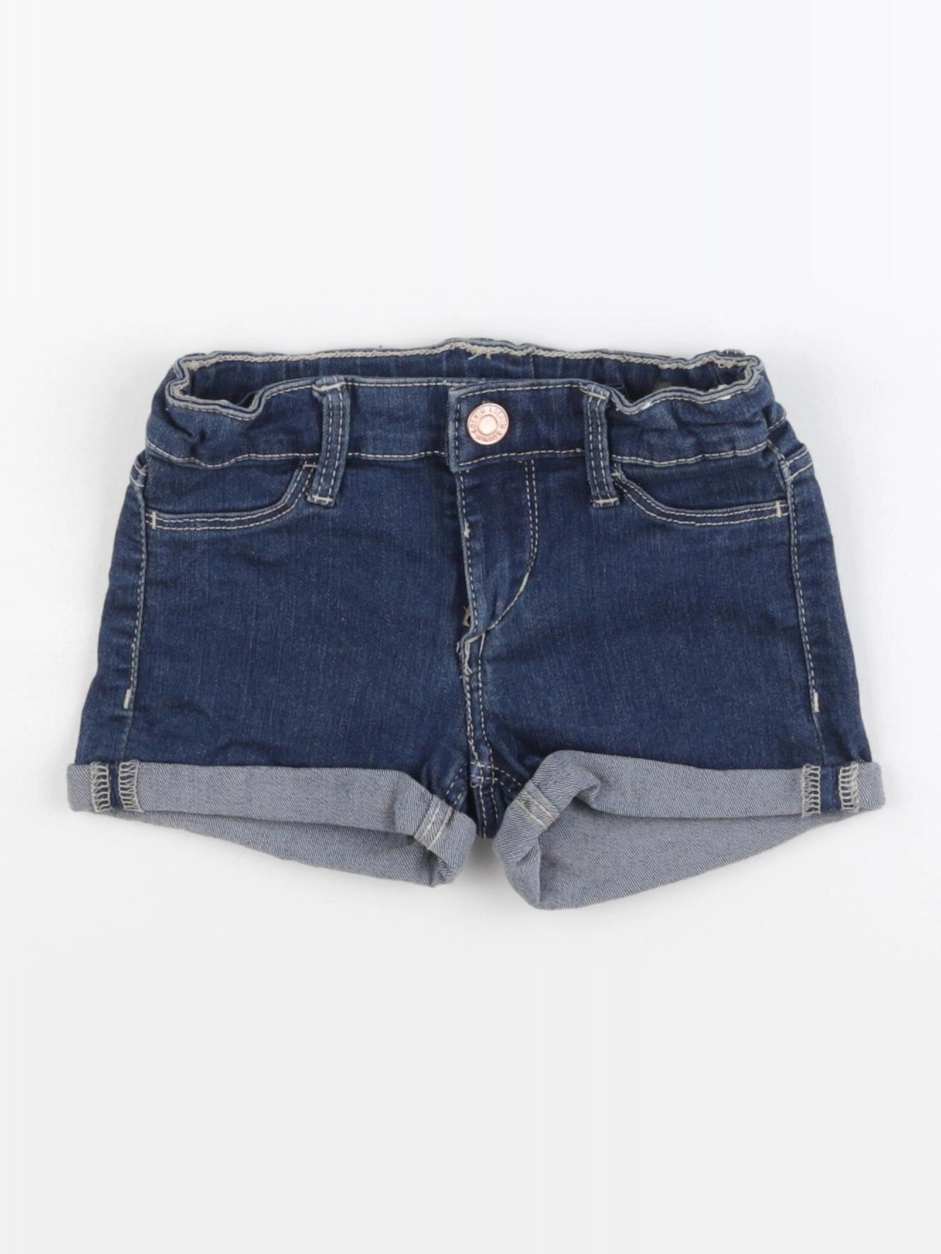 H&M - short bleu - 2/3 ans