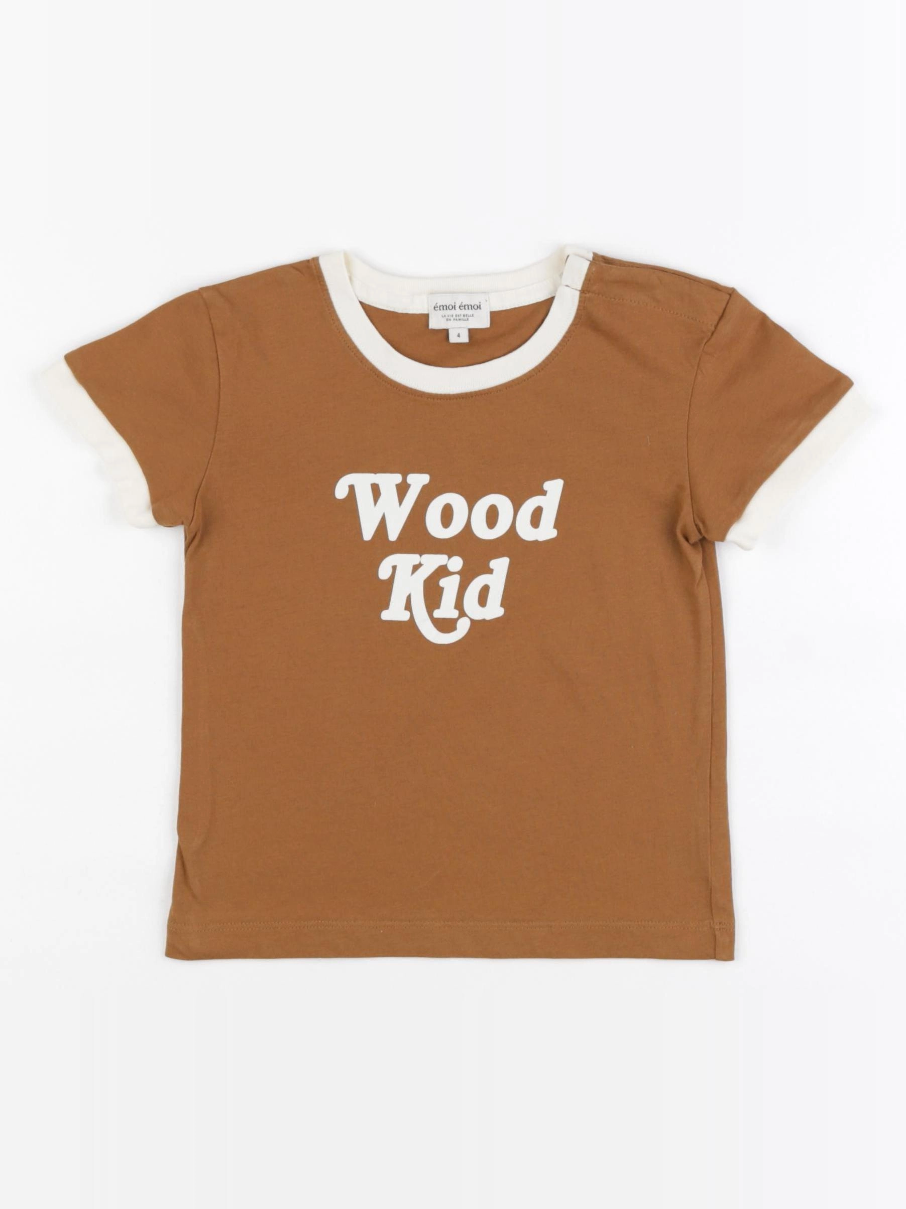 Emoi emoi - tee-shirt marron - 4 ans