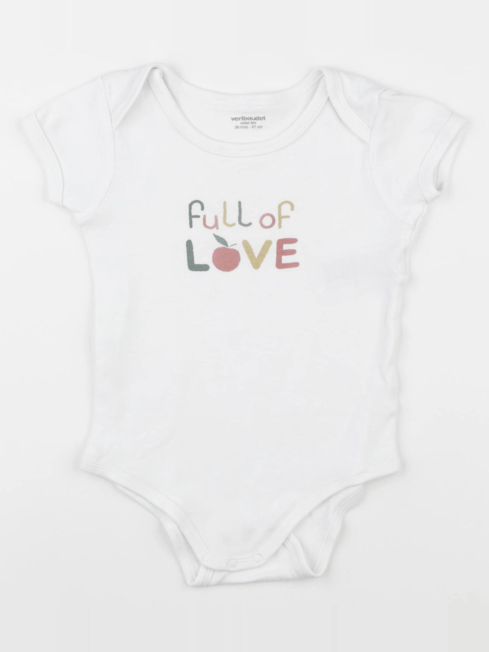 Vertbaudet - body blanc - 36 mois