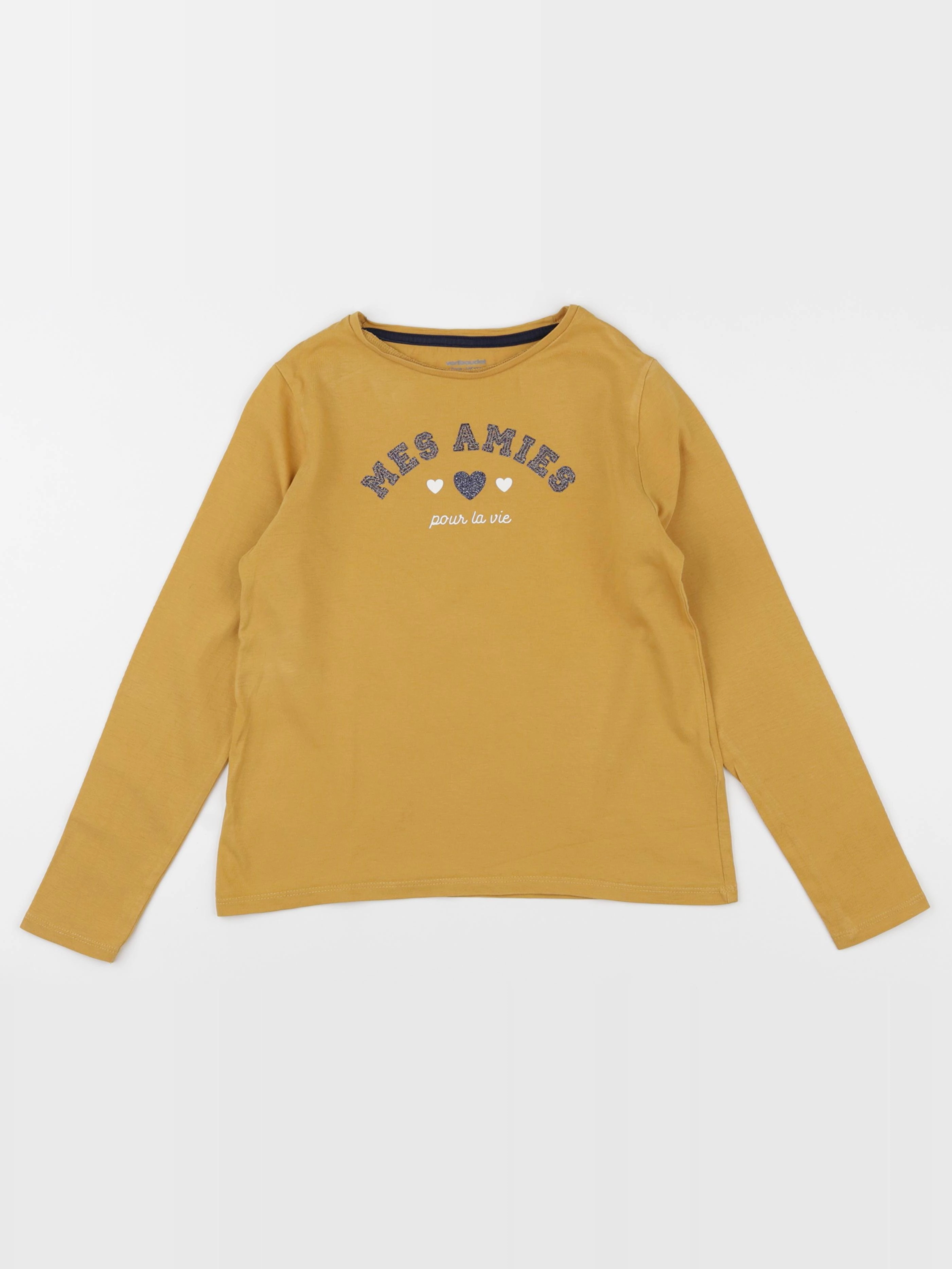 Vertbaudet - tee-shirt jaune - 8 ans