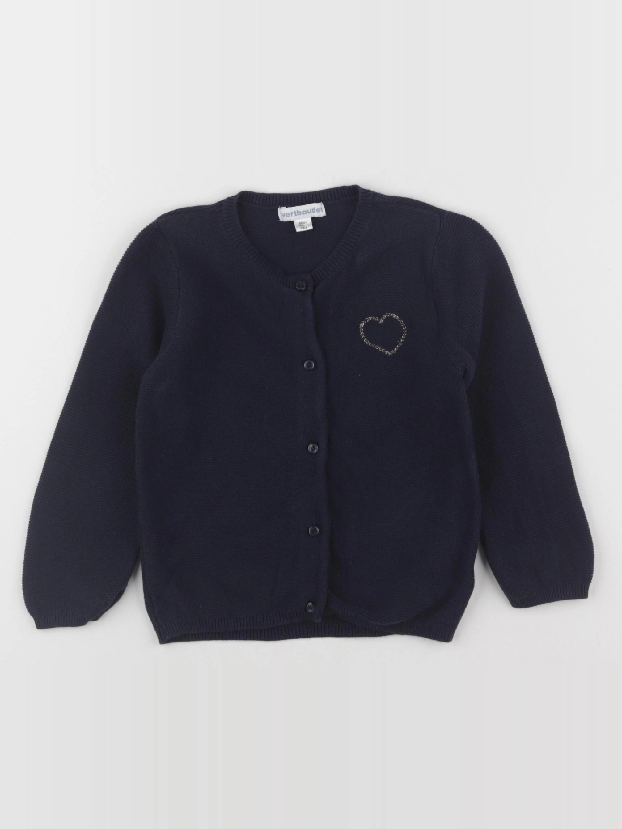 Vertbaudet - gilet bleu - 36 mois