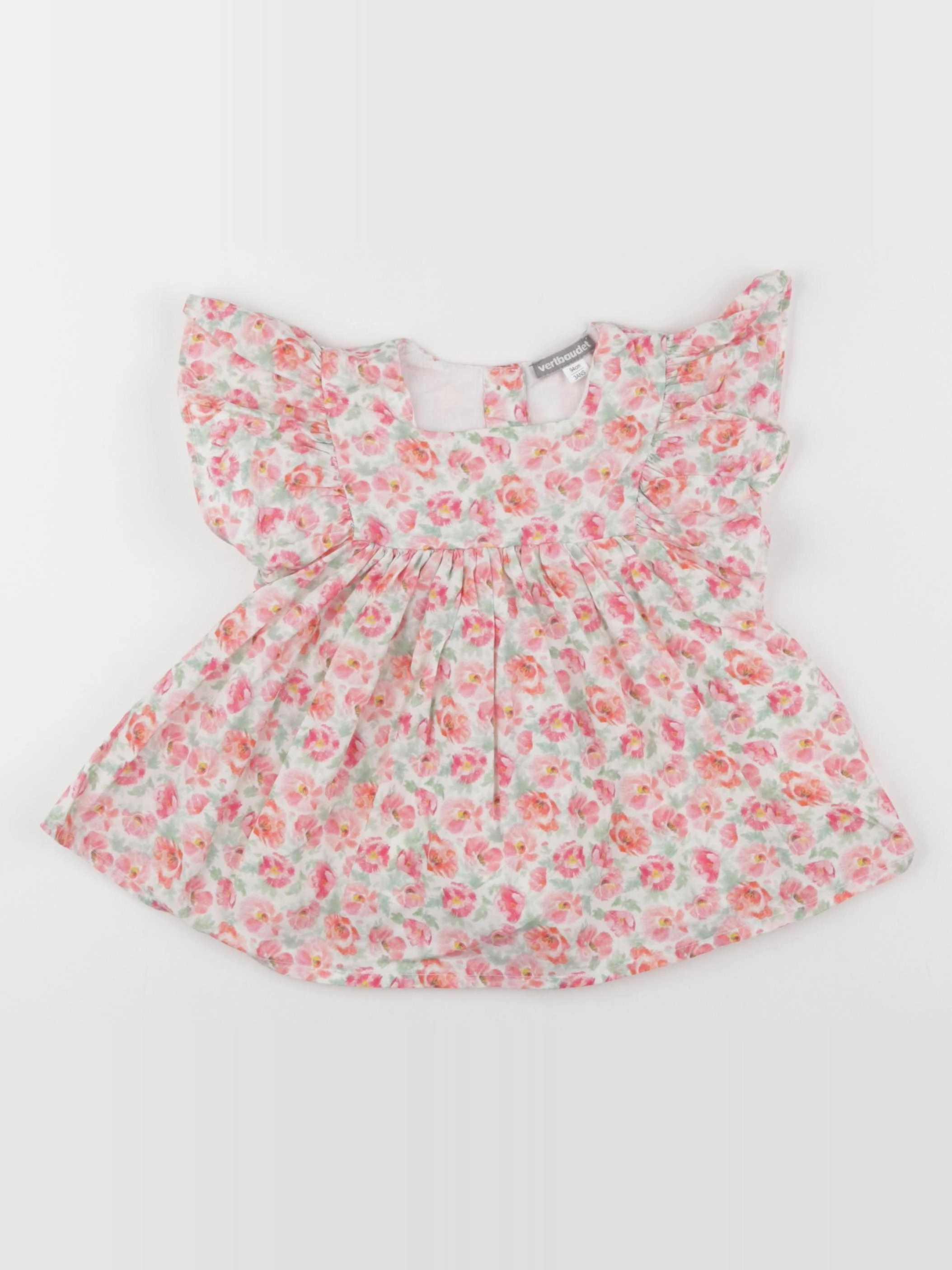 Vertbaudet - blouse rose, vert - 3 ans