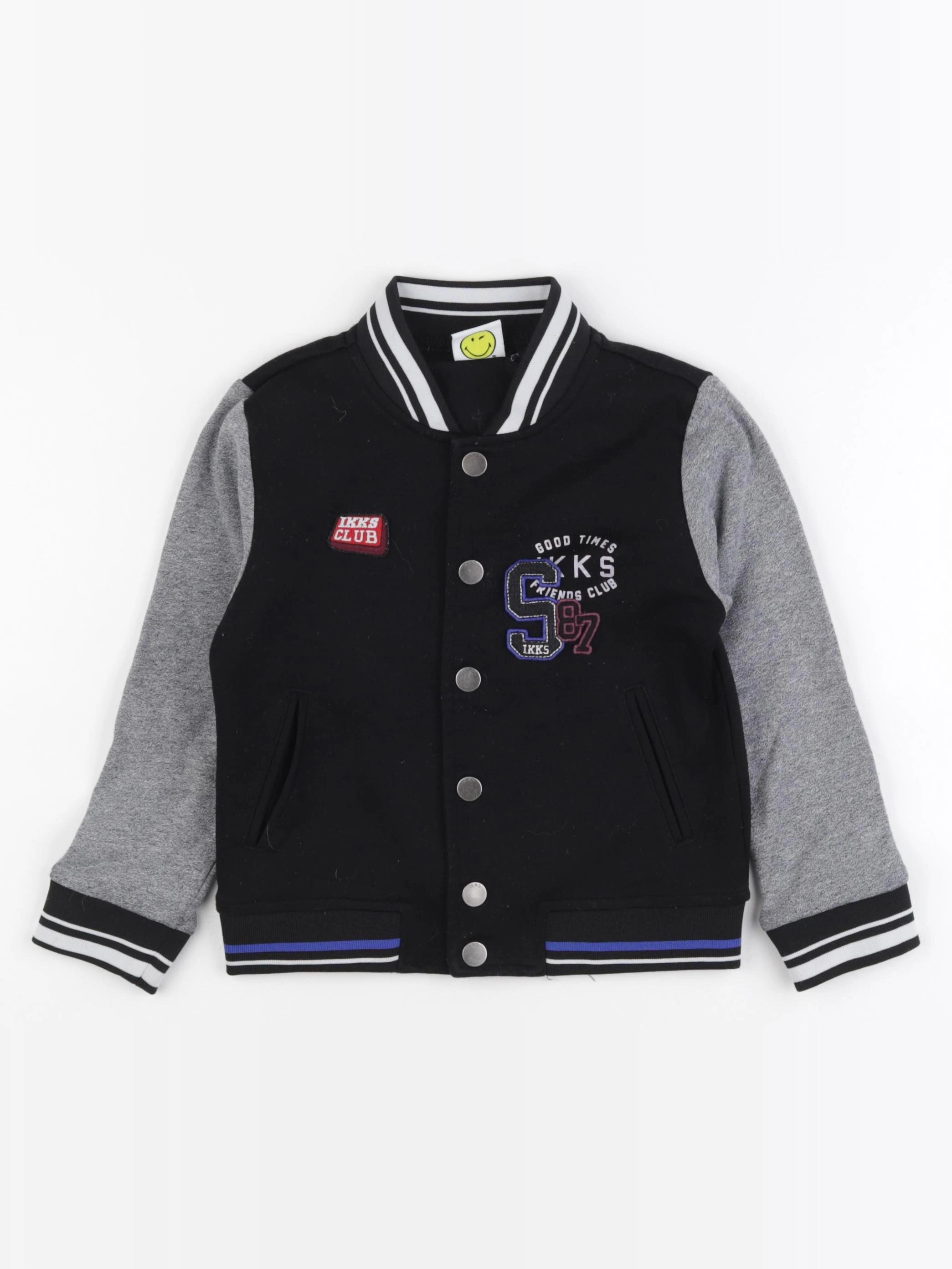 IKKS - veste imprimé au dos gris, noir - 5 ans