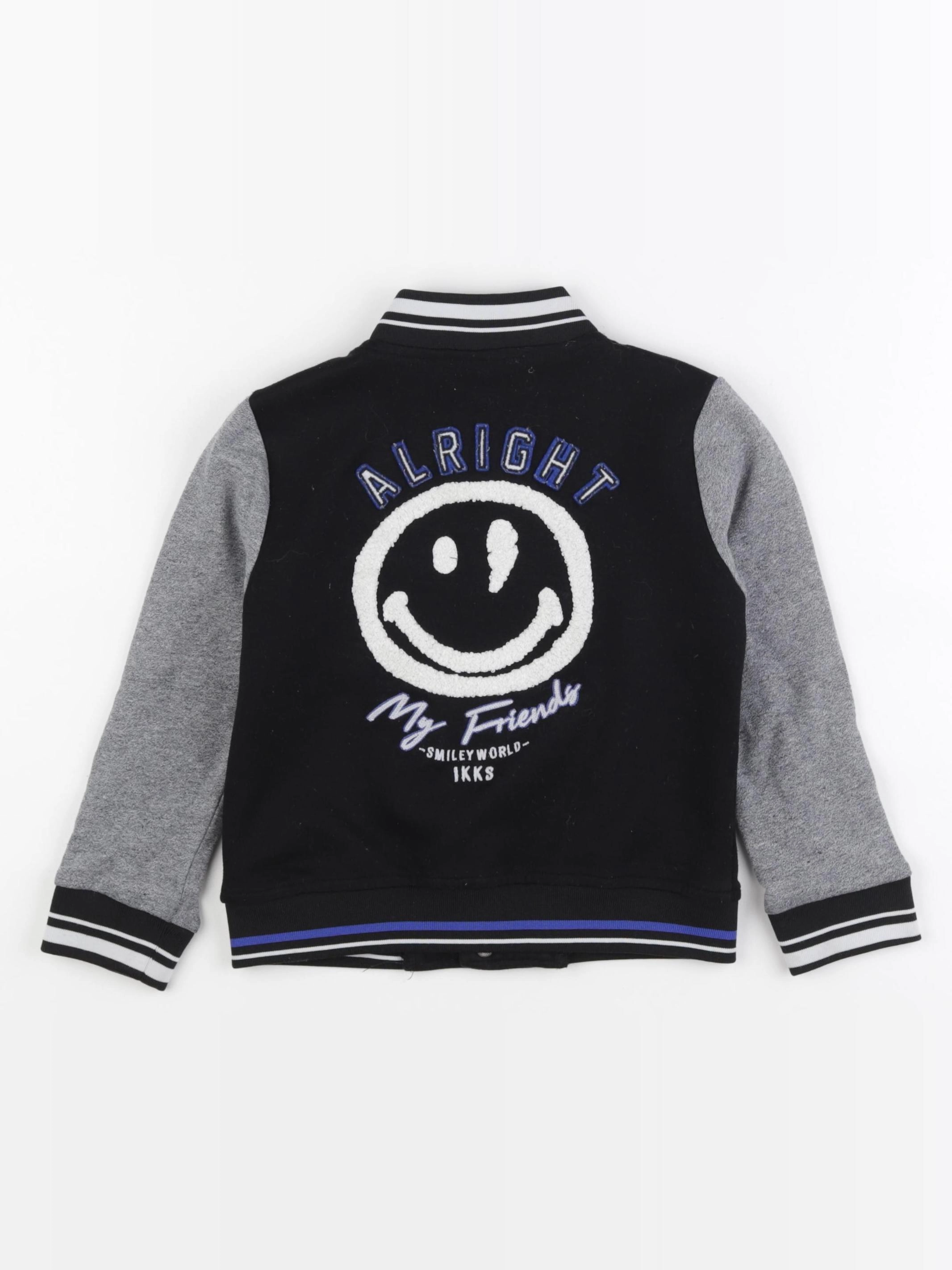 IKKS - veste imprimé au dos gris, noir - 5 ans