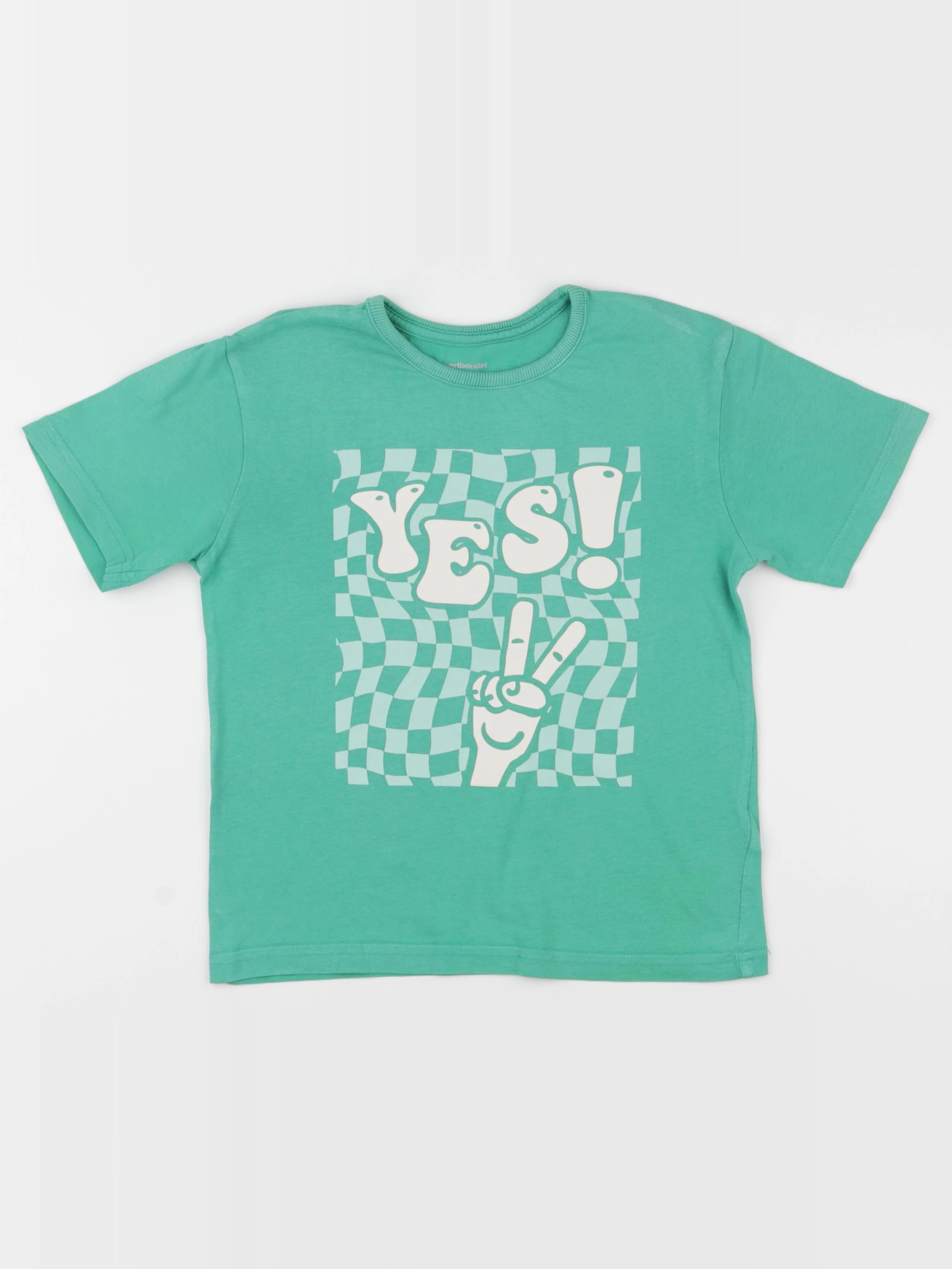 Vertbaudet - tee-shirt vert - 8 ans
