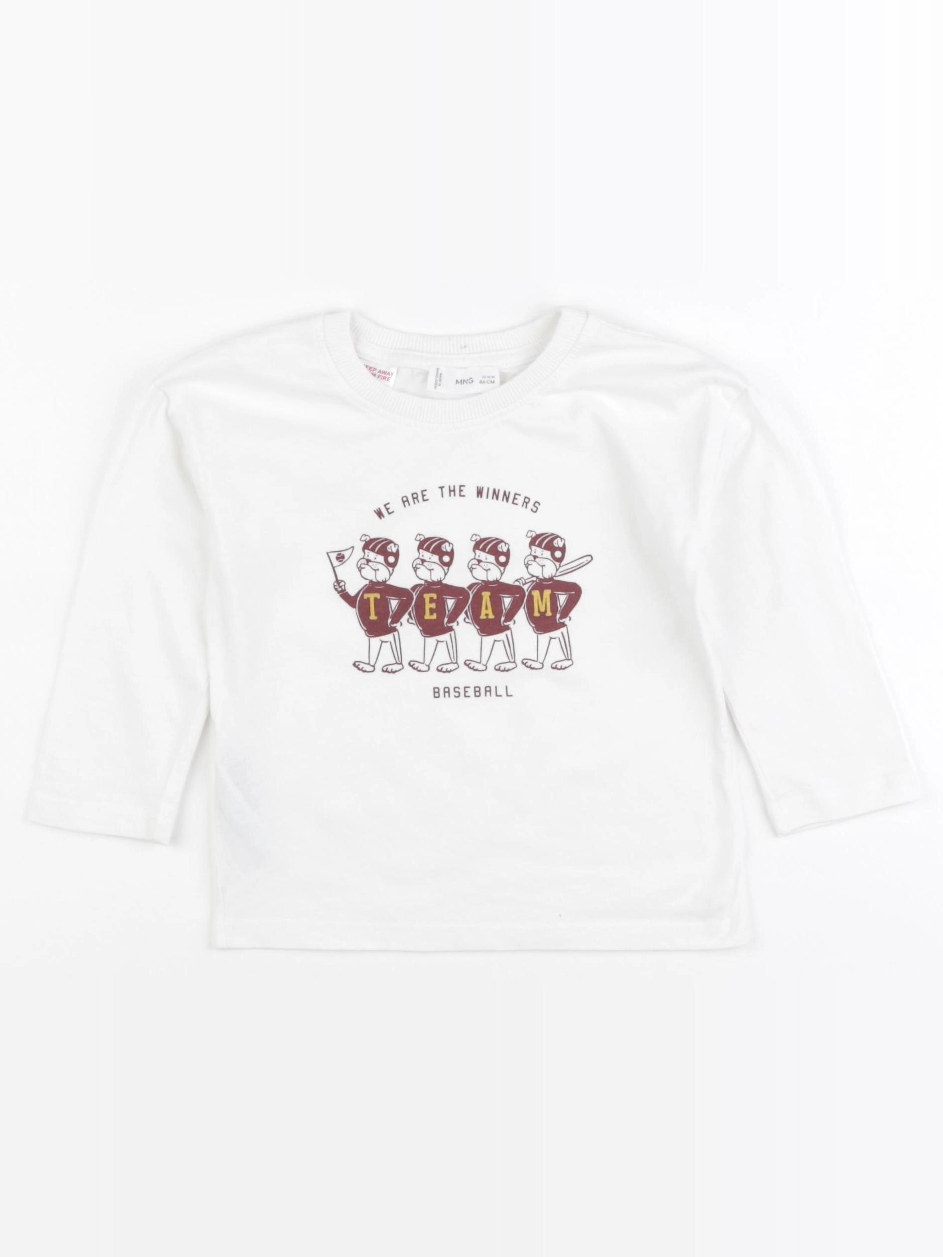 Mango - tee-shirt blanc - 12/18 mois