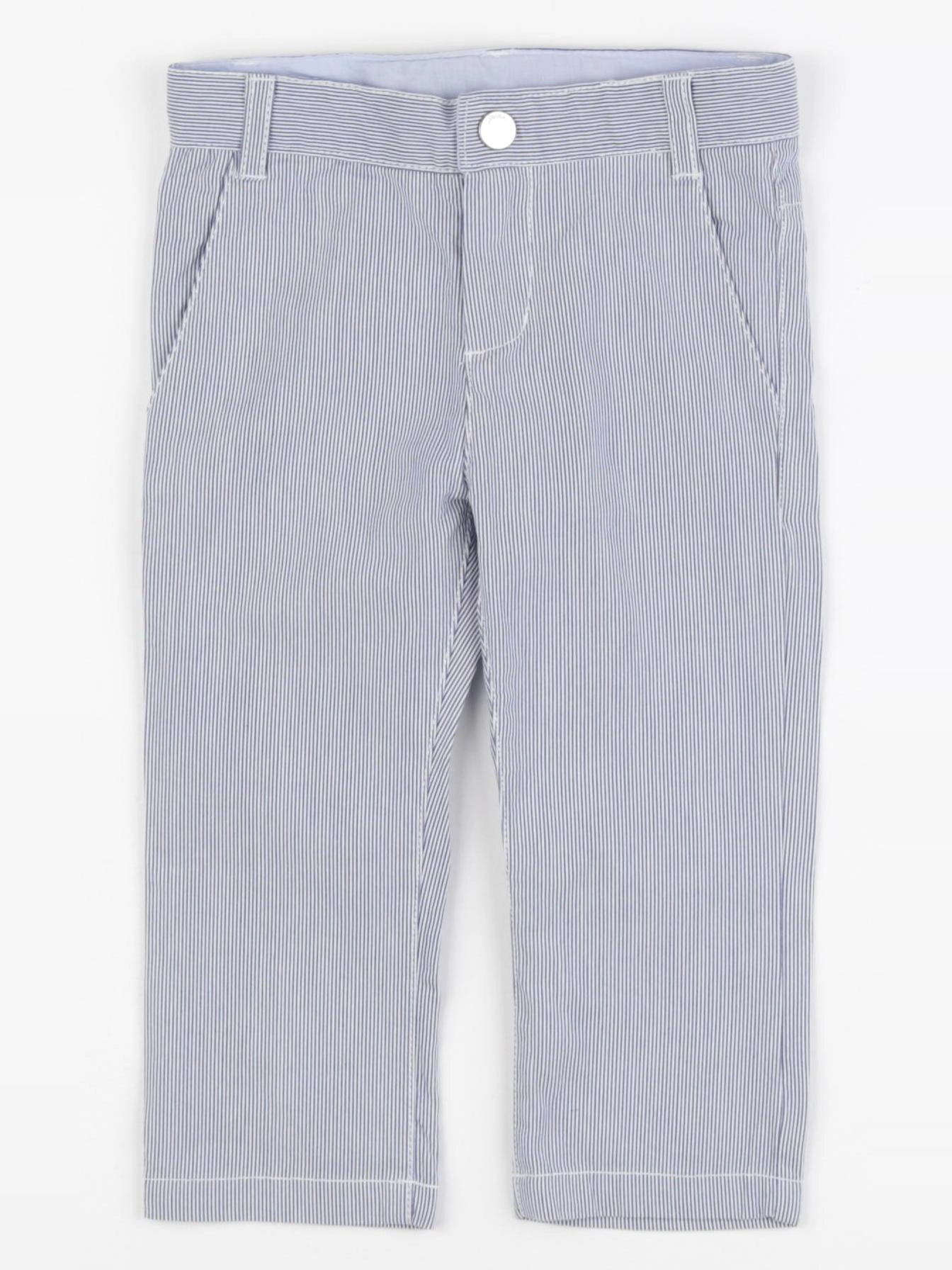 Jacadi - pantalon blanc, bleu - 18 mois