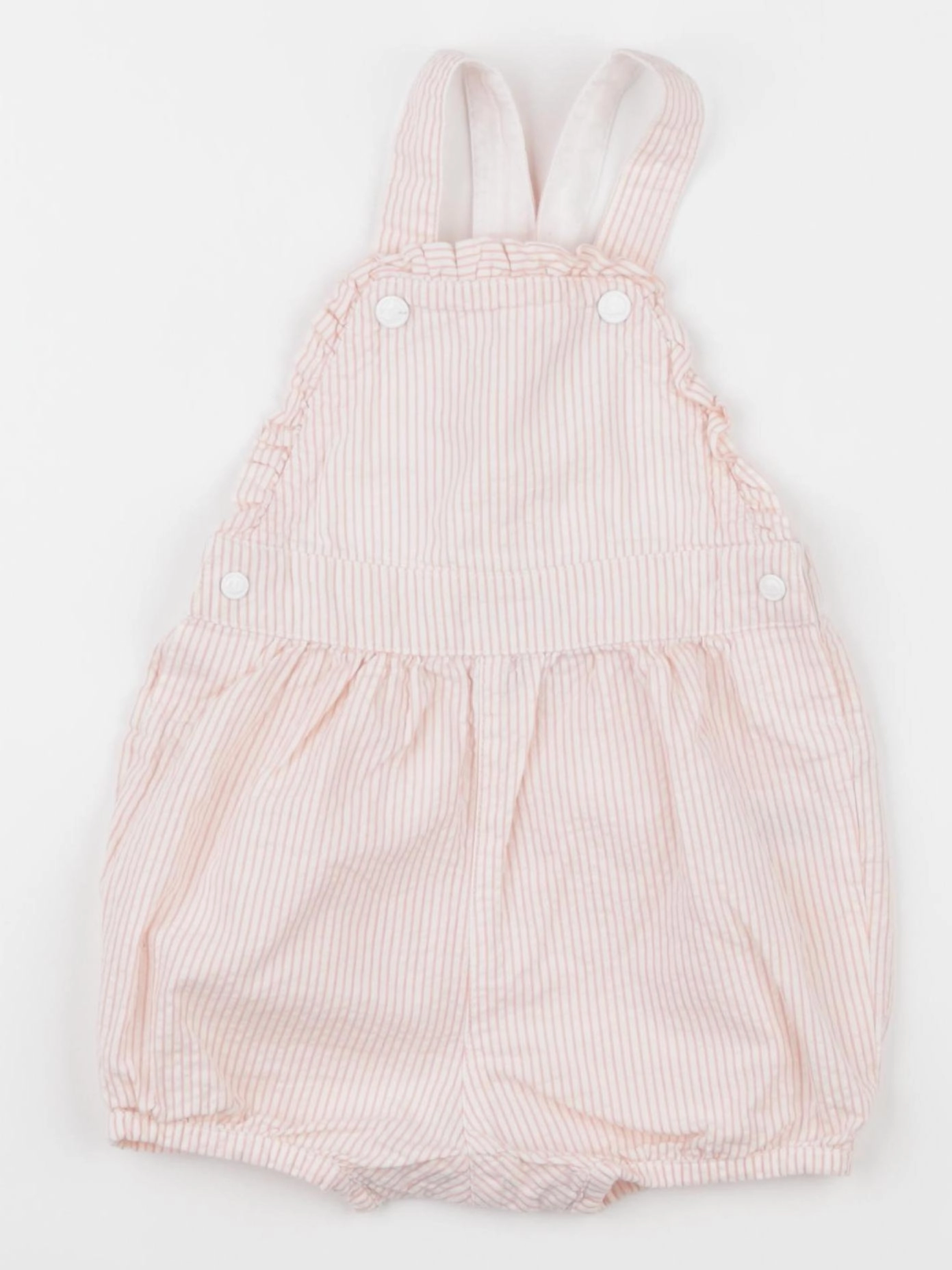 Petit Bateau - salopette blanc, rose - 12 mois