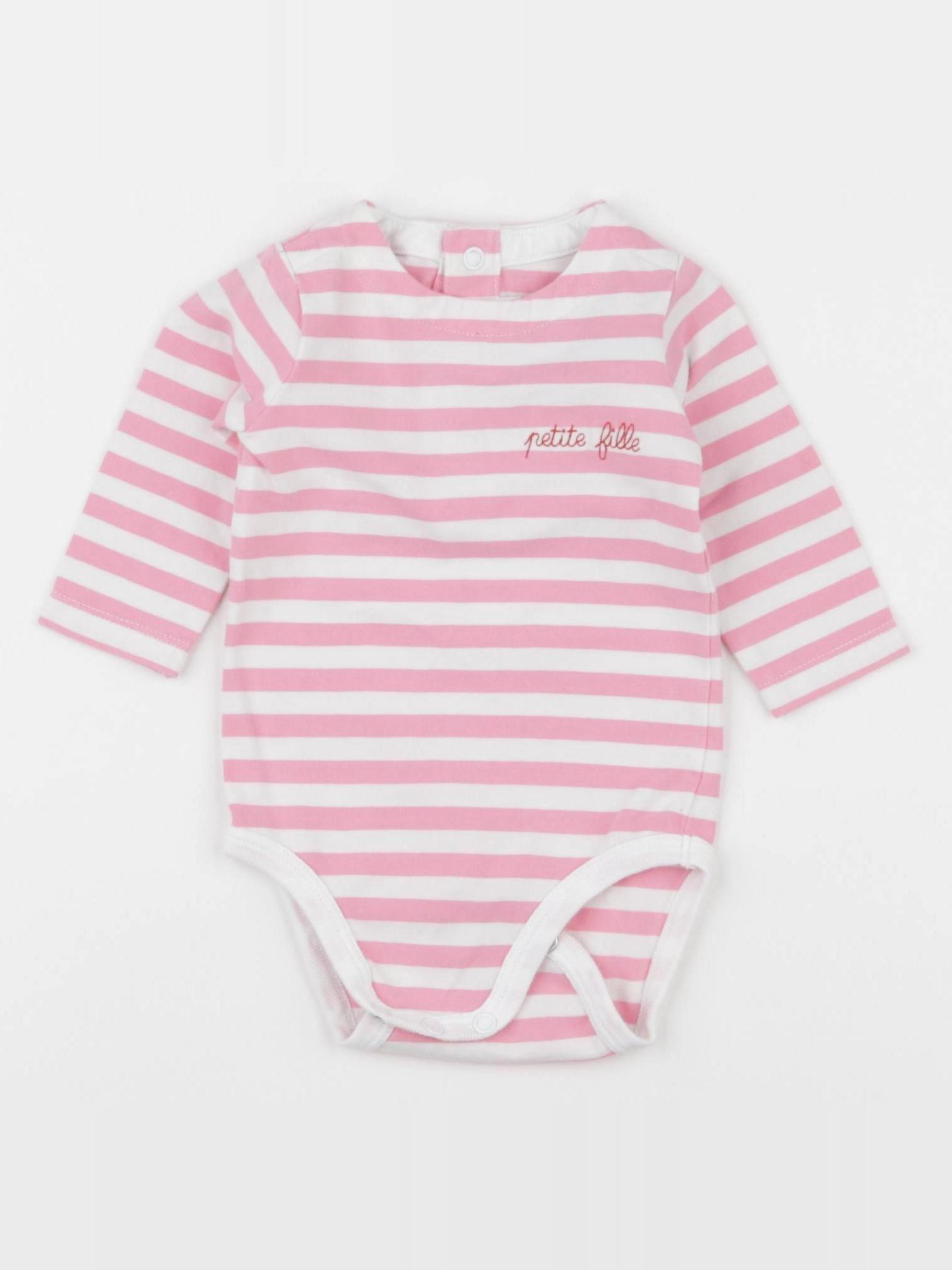 Jacadi - body blanc, rose - 3 mois