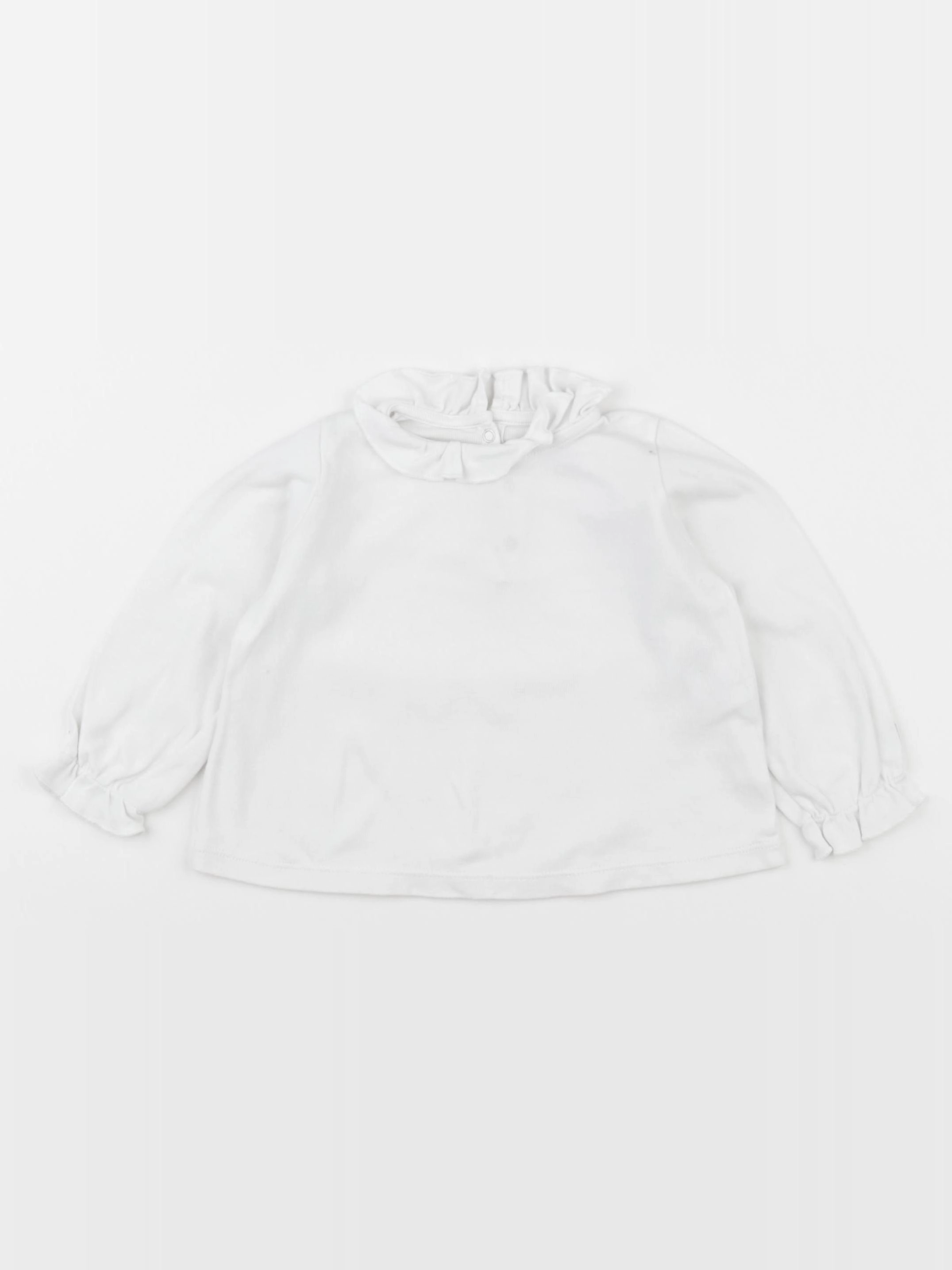 Petit Bateau - tee-shirt blanc - 12 mois