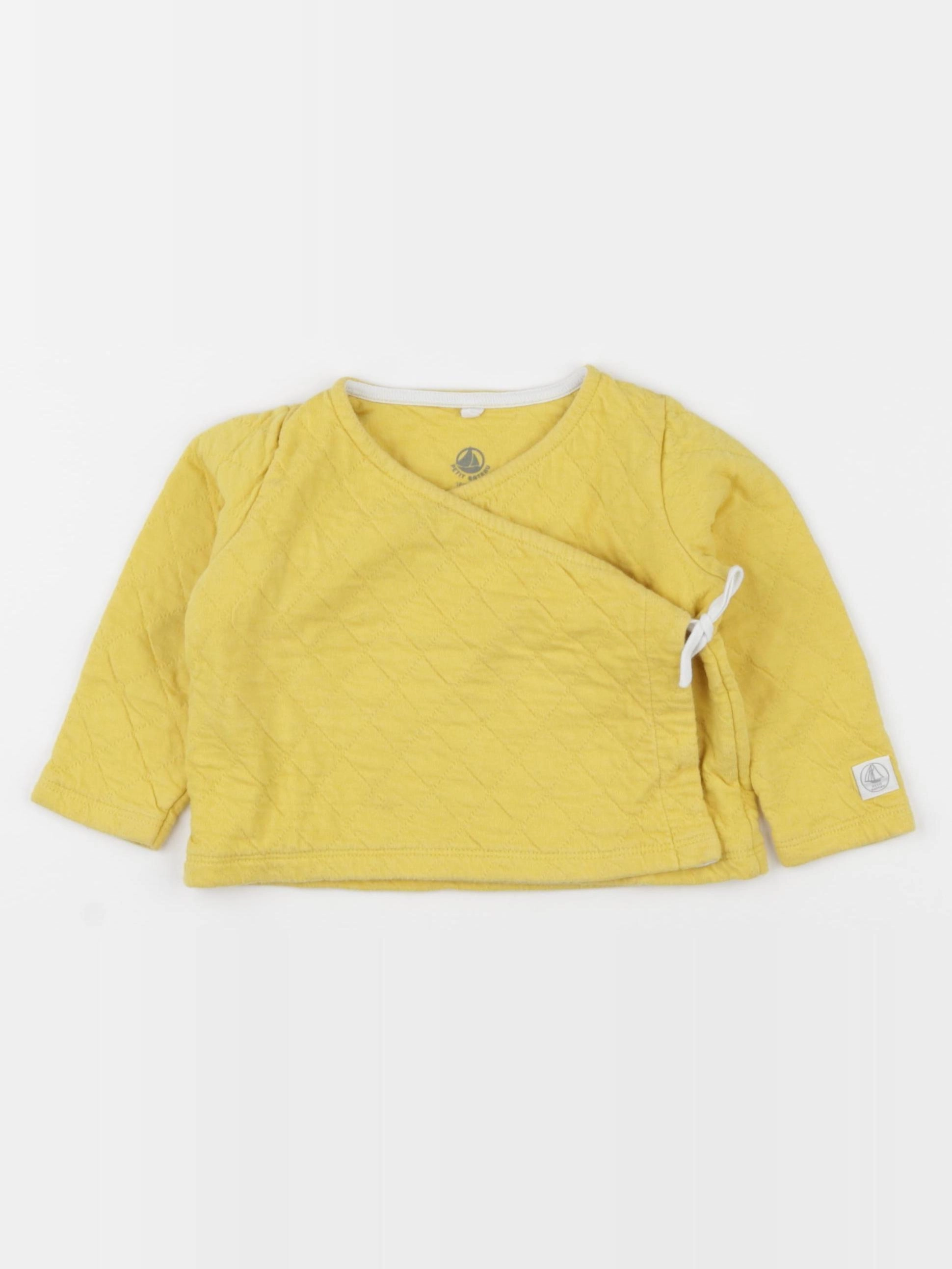 Petit Bateau - sweat jaune - 18 mois