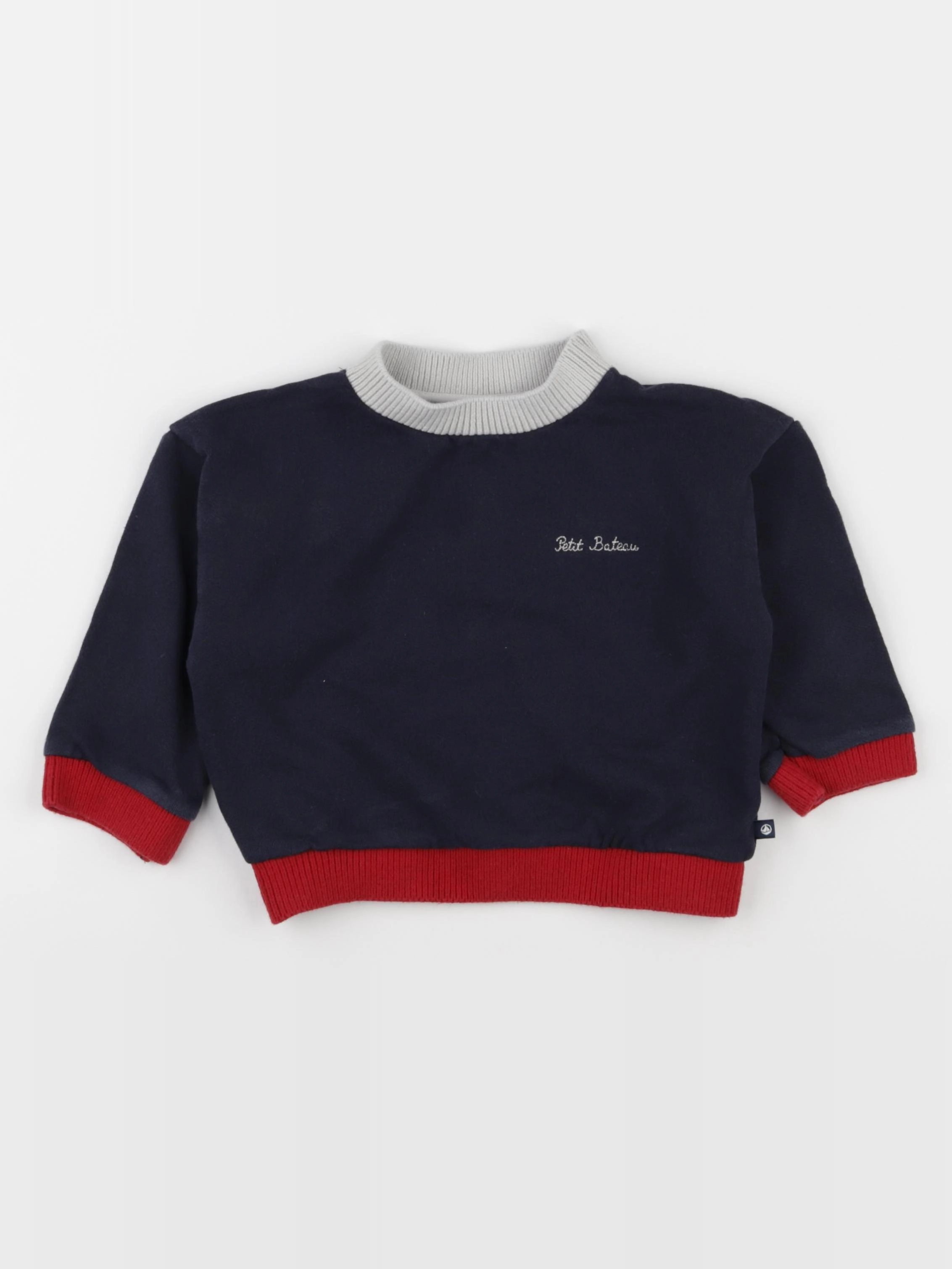 Petit Bateau - sweat bleu - 3 ans