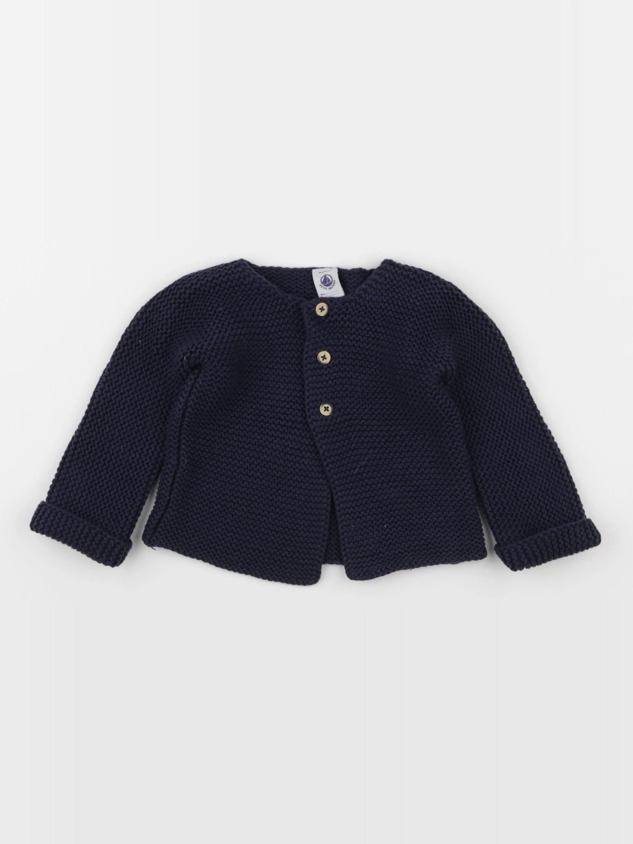 Petit Bateau - gilet bleu - 18 mois