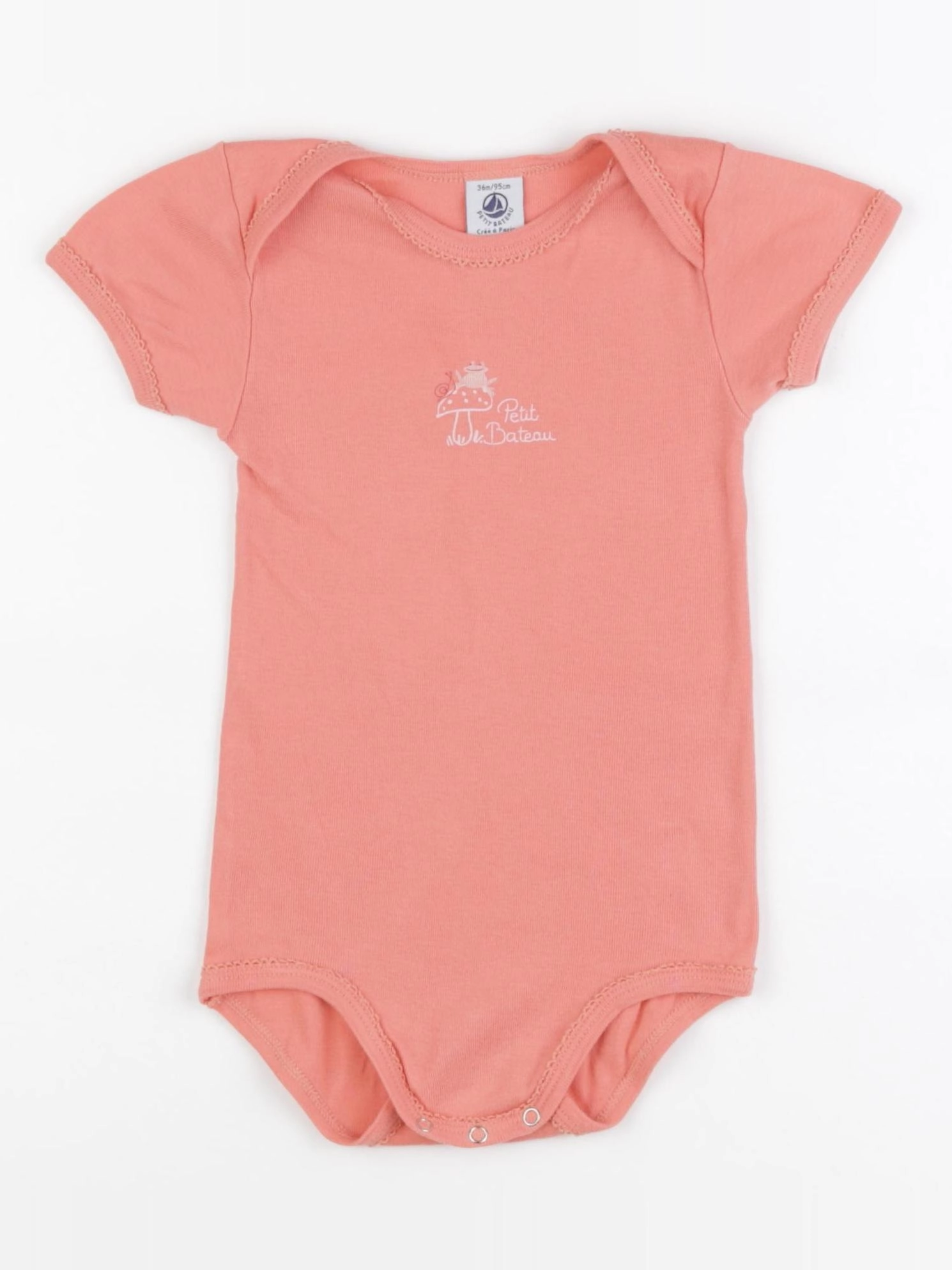 Petit Bateau - body rose - 36 mois