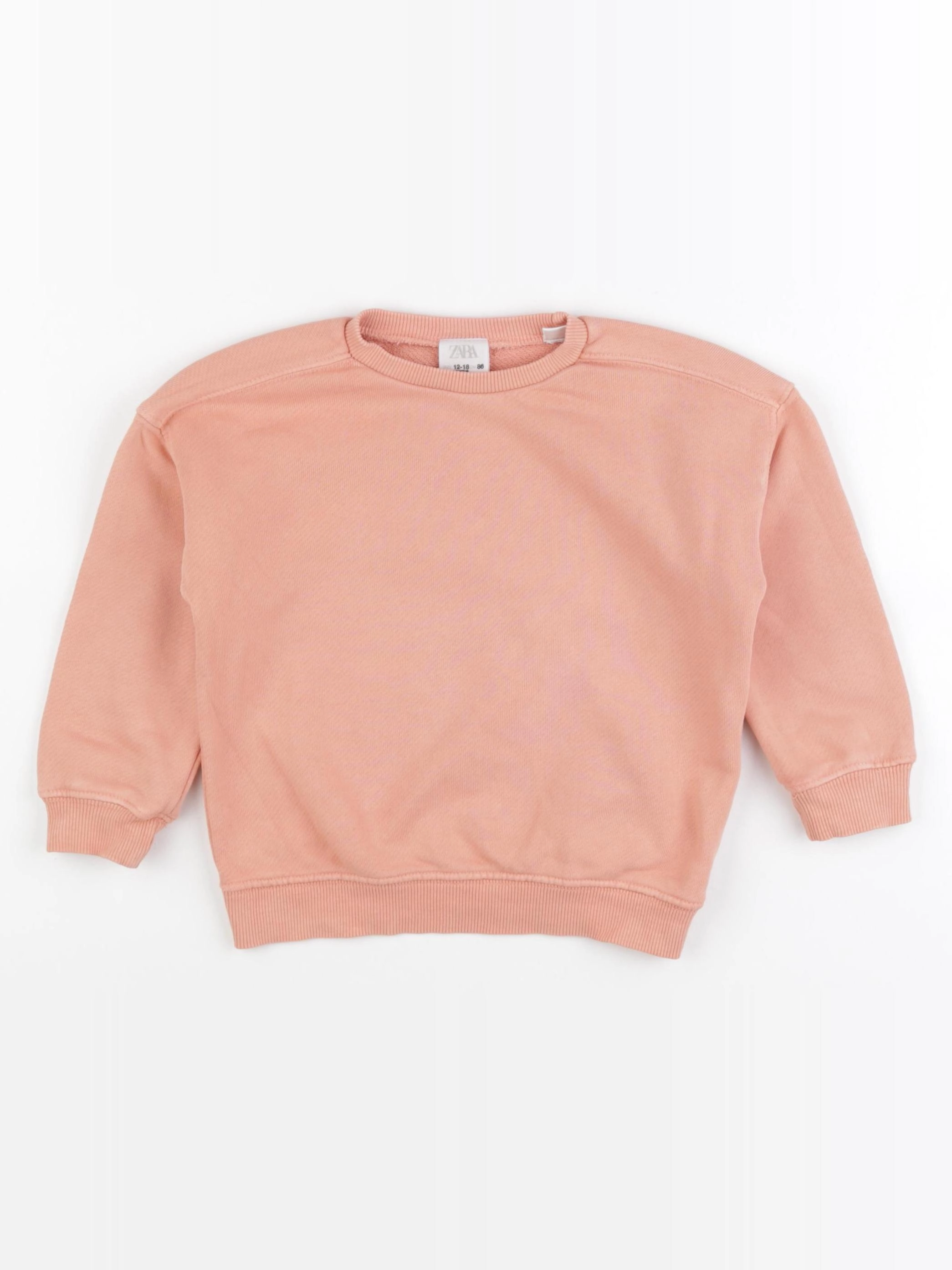 Zara - sweat orange - 12/18 mois