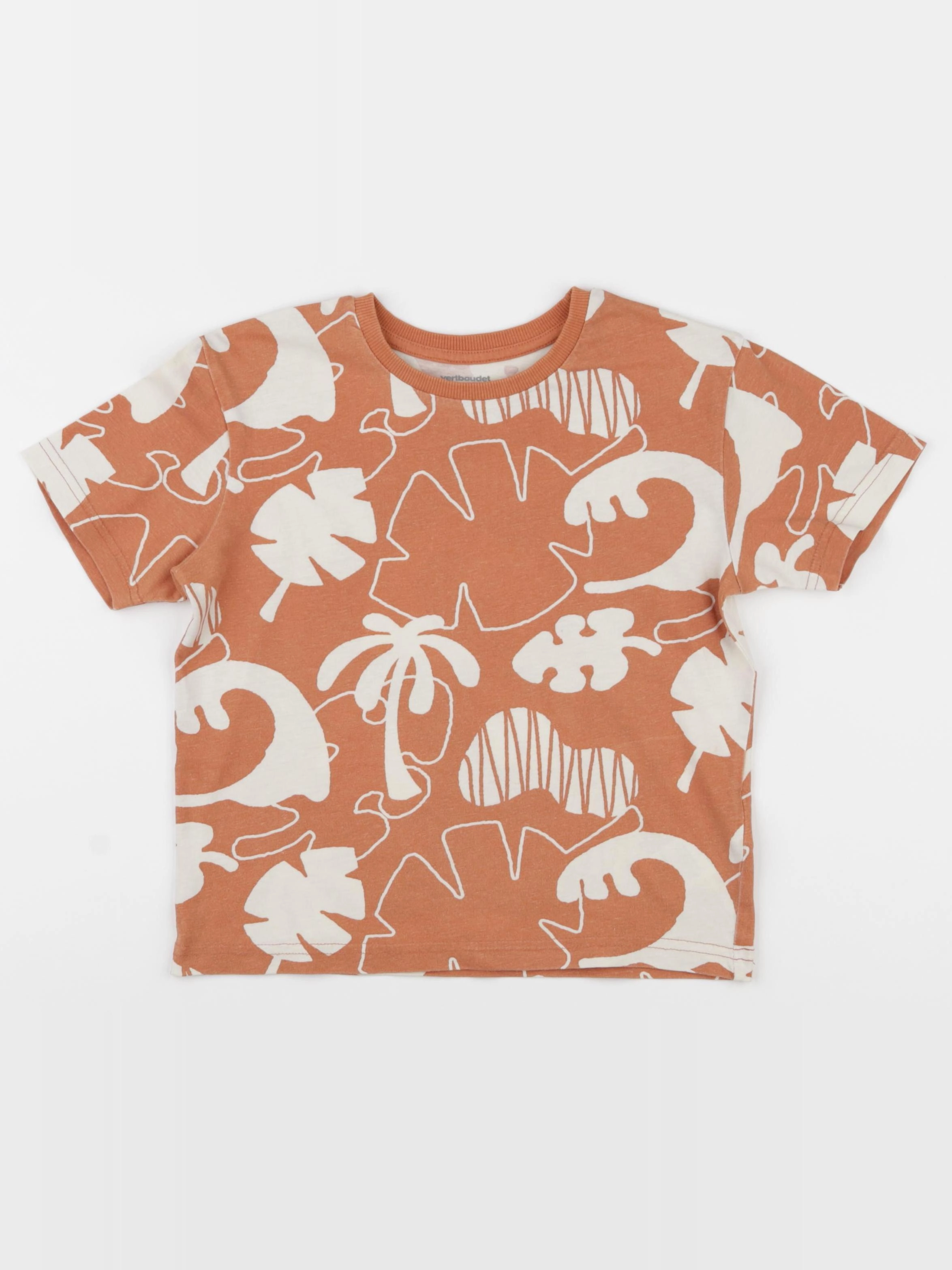 Vertbaudet - tee-shirt orange - 6 ans