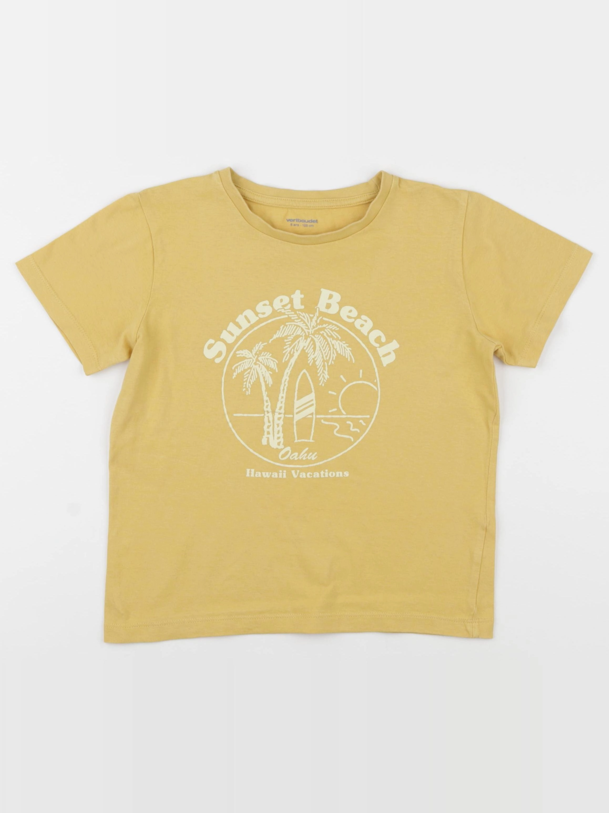 Vertbaudet - tee-shirt jaune - 8 ans