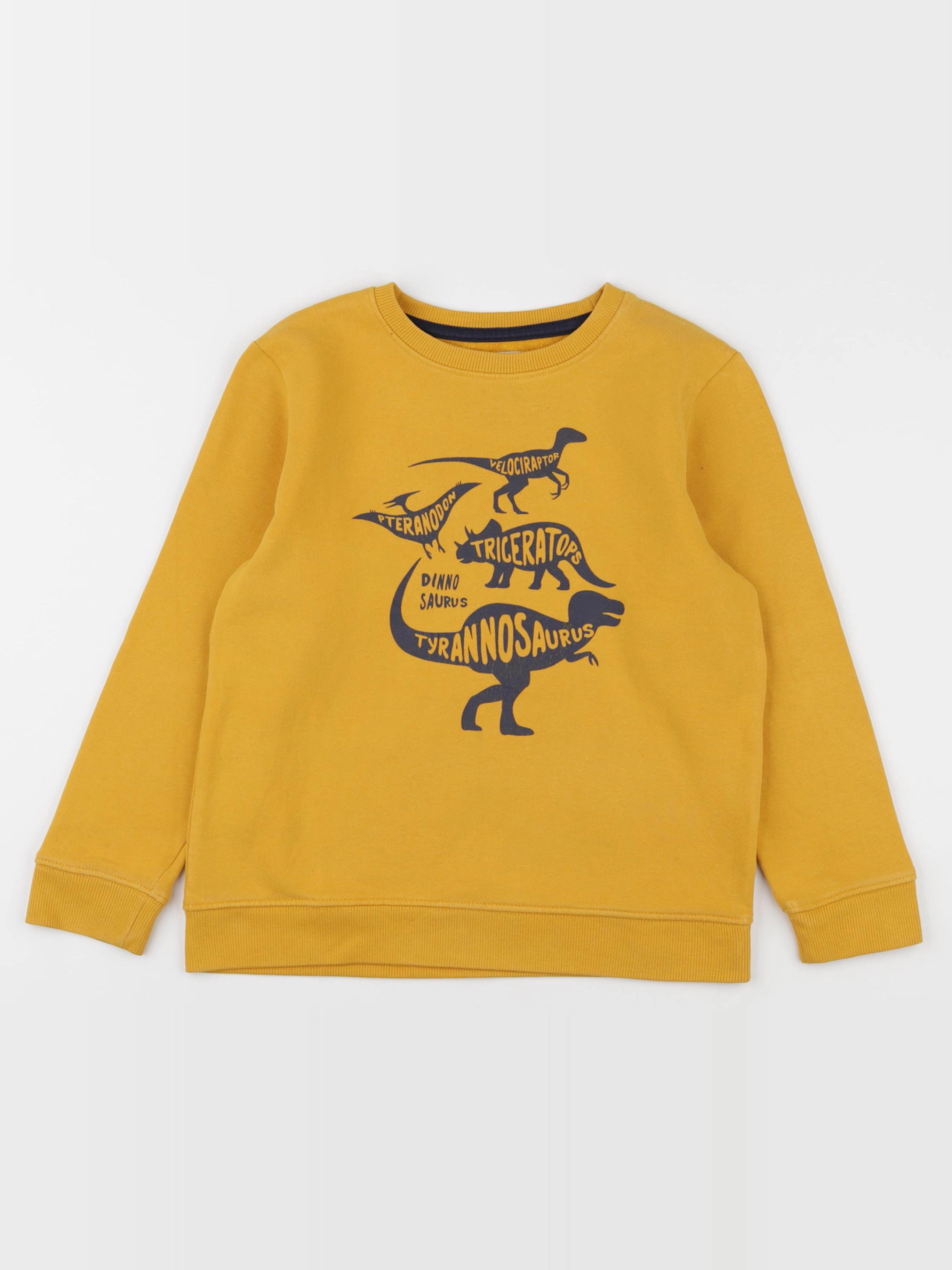 Vertbaudet - sweat jaune - 8 ans