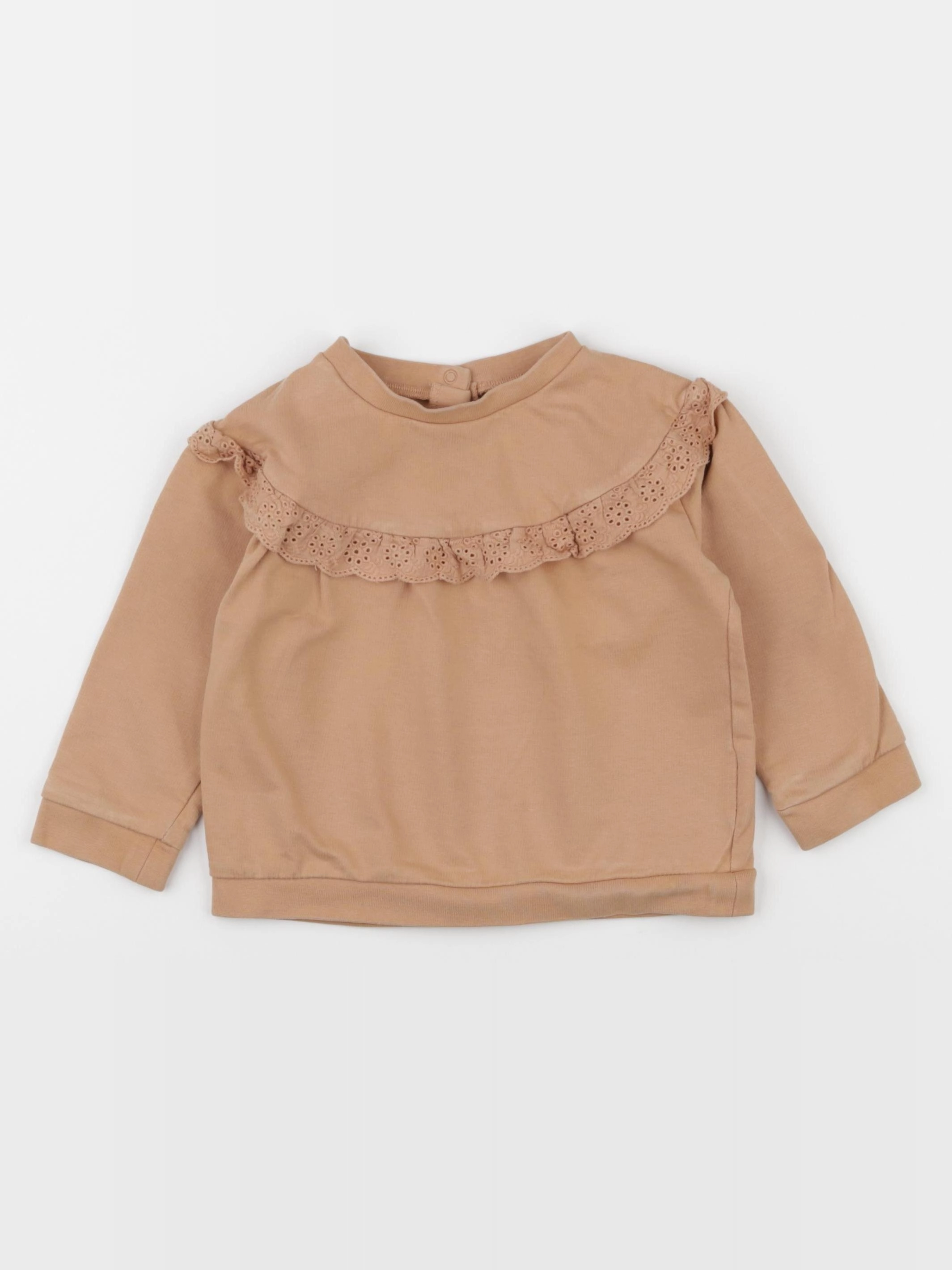 Vertbaudet - sweat marron - 24 mois