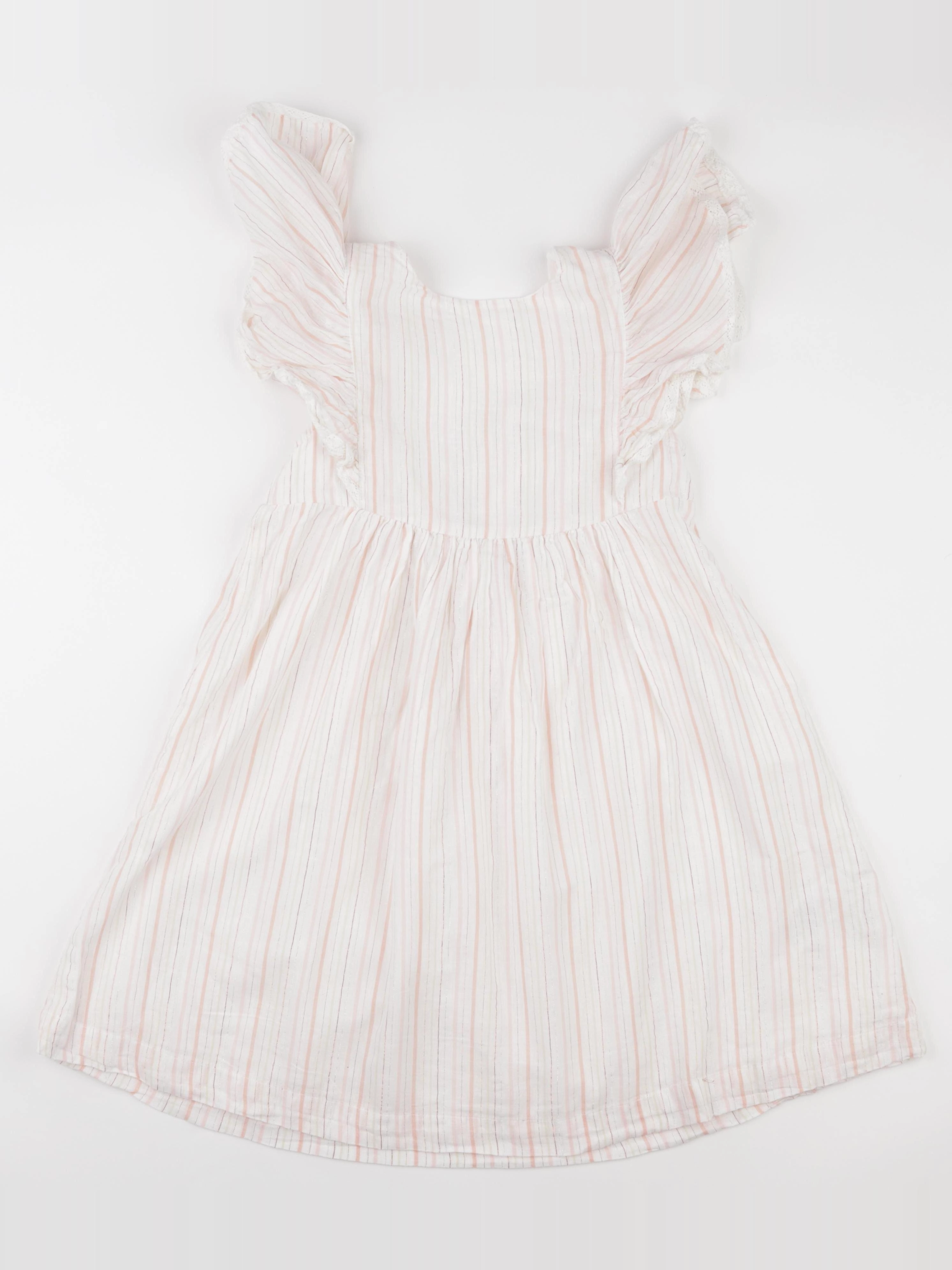 Vertbaudet - robe rose, blanc - 10 ans