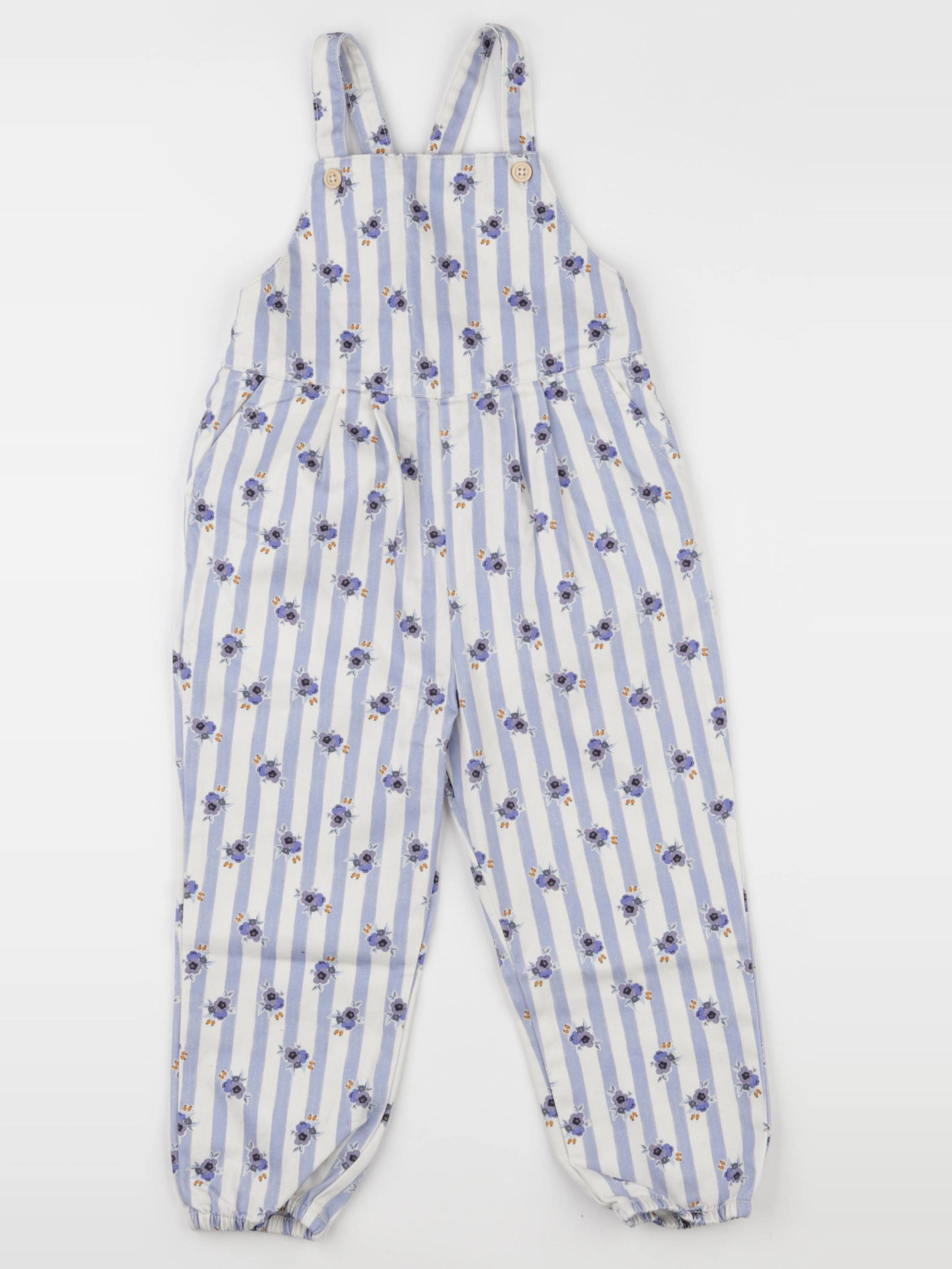 Boutchou - salopette blanc, bleu - 36 mois