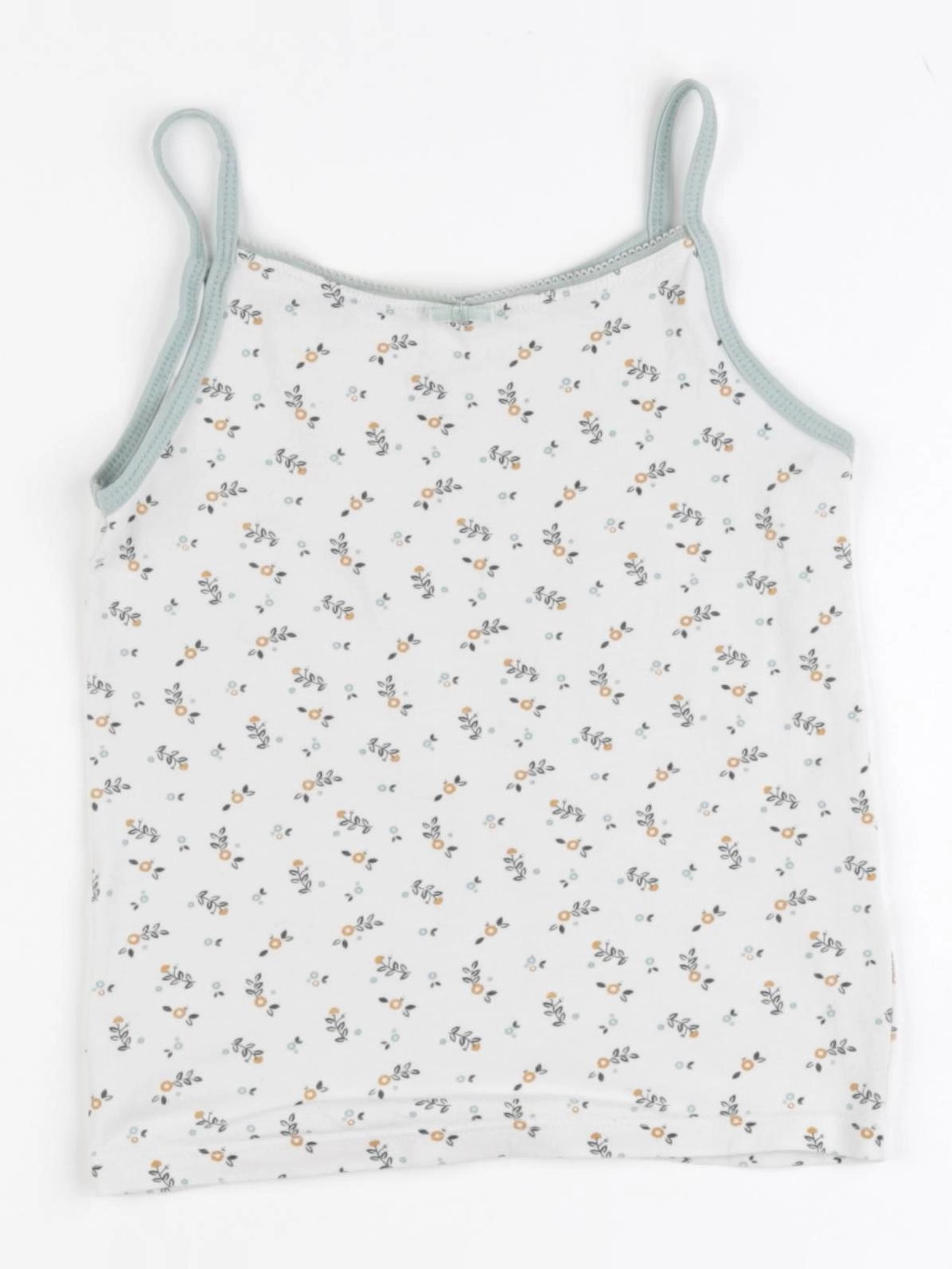 Okaidi - maillot de corps blanc, vert - 5 ans