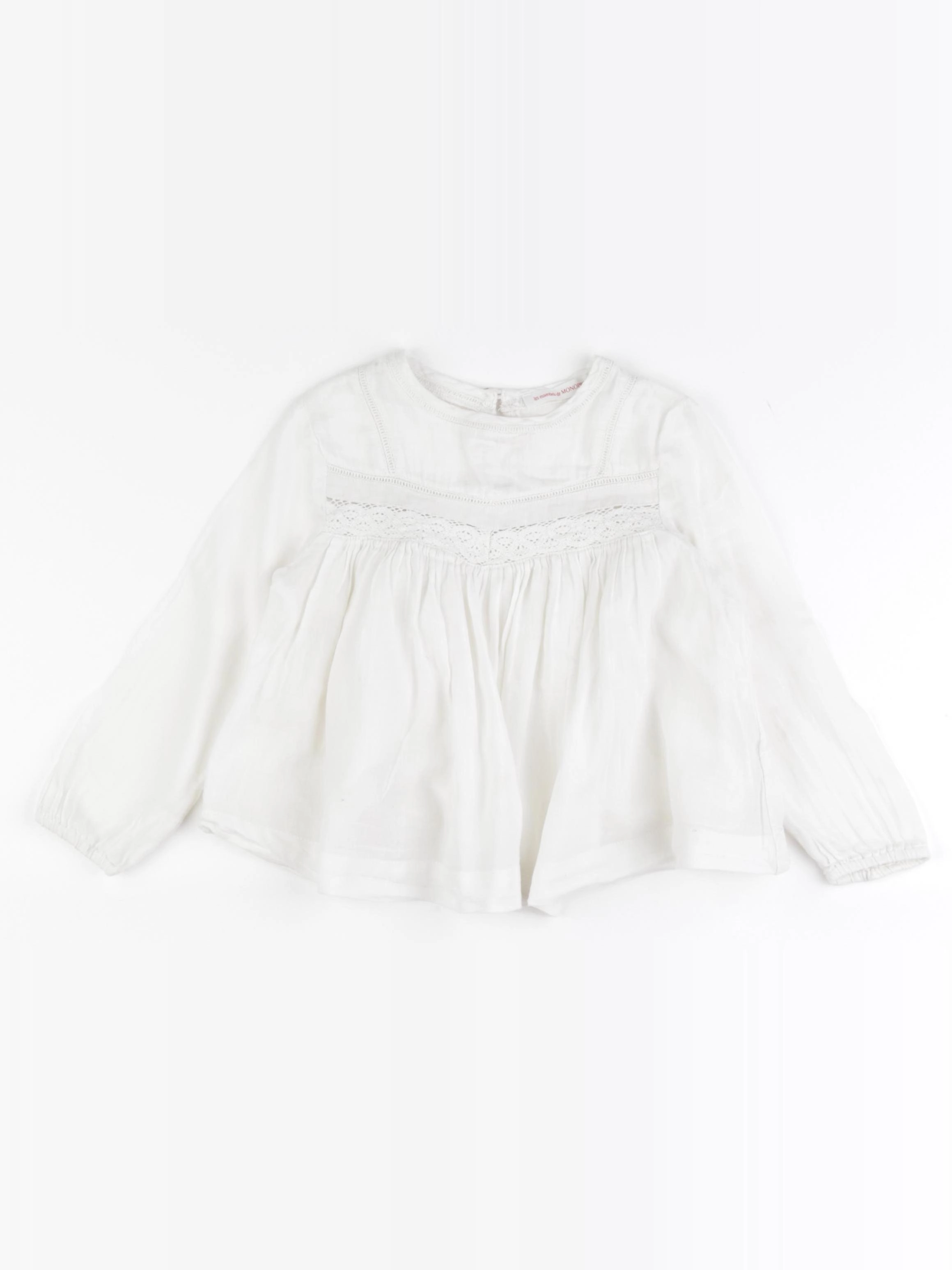Monoprix - blouse blanc - 3 ans