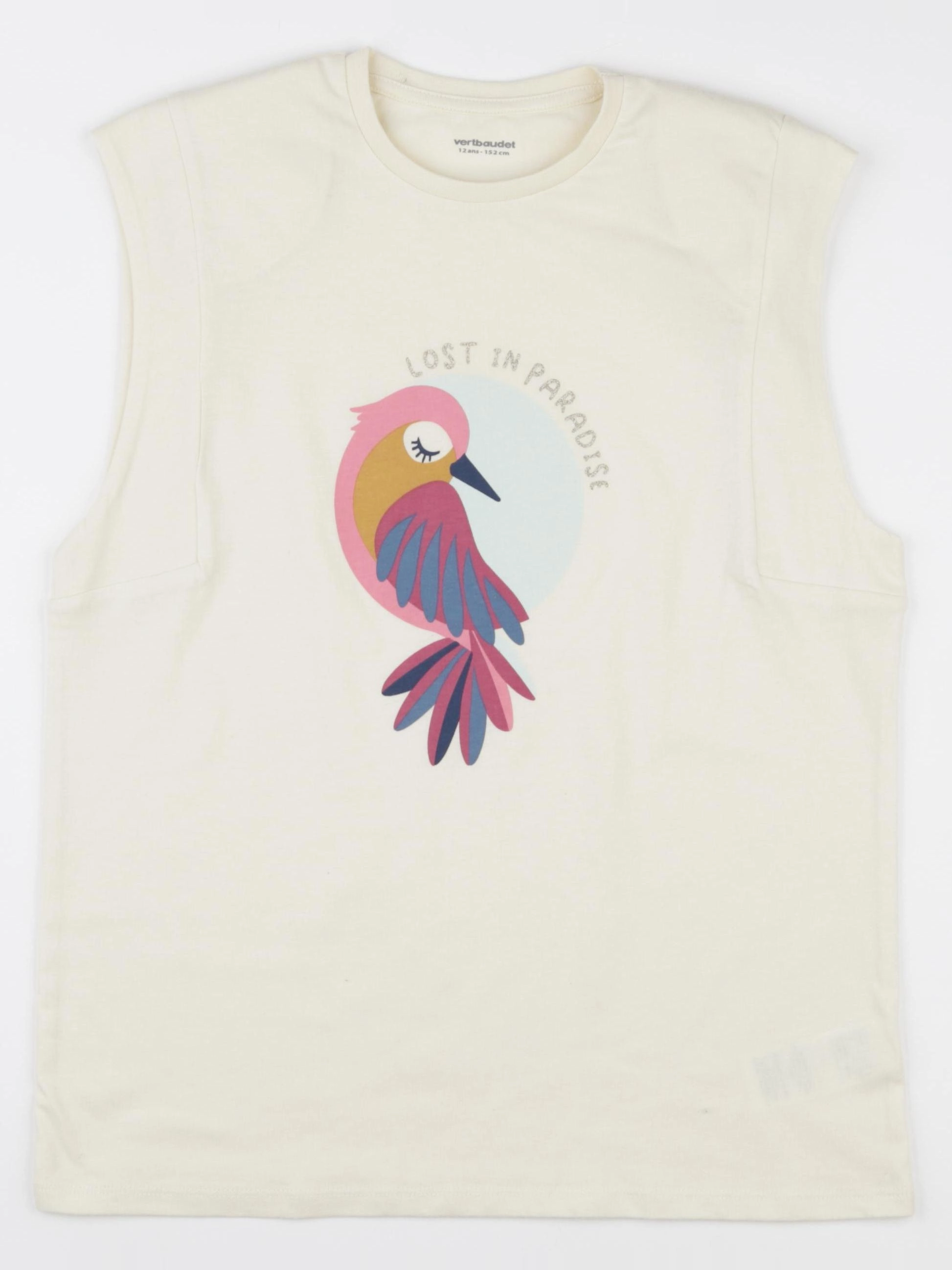 Vertbaudet - débardeur beige - 12 ans