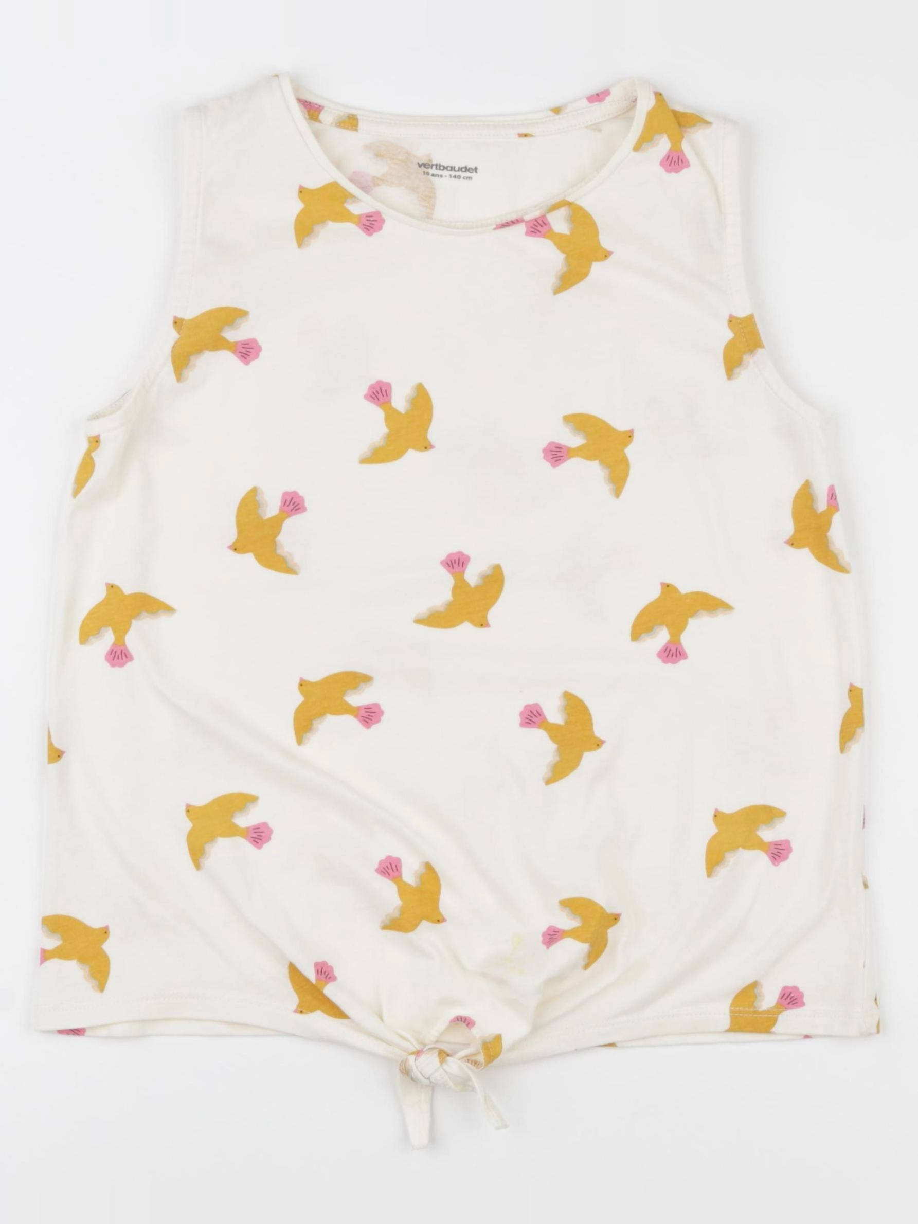 Vertbaudet - débardeur jaune - 10 ans