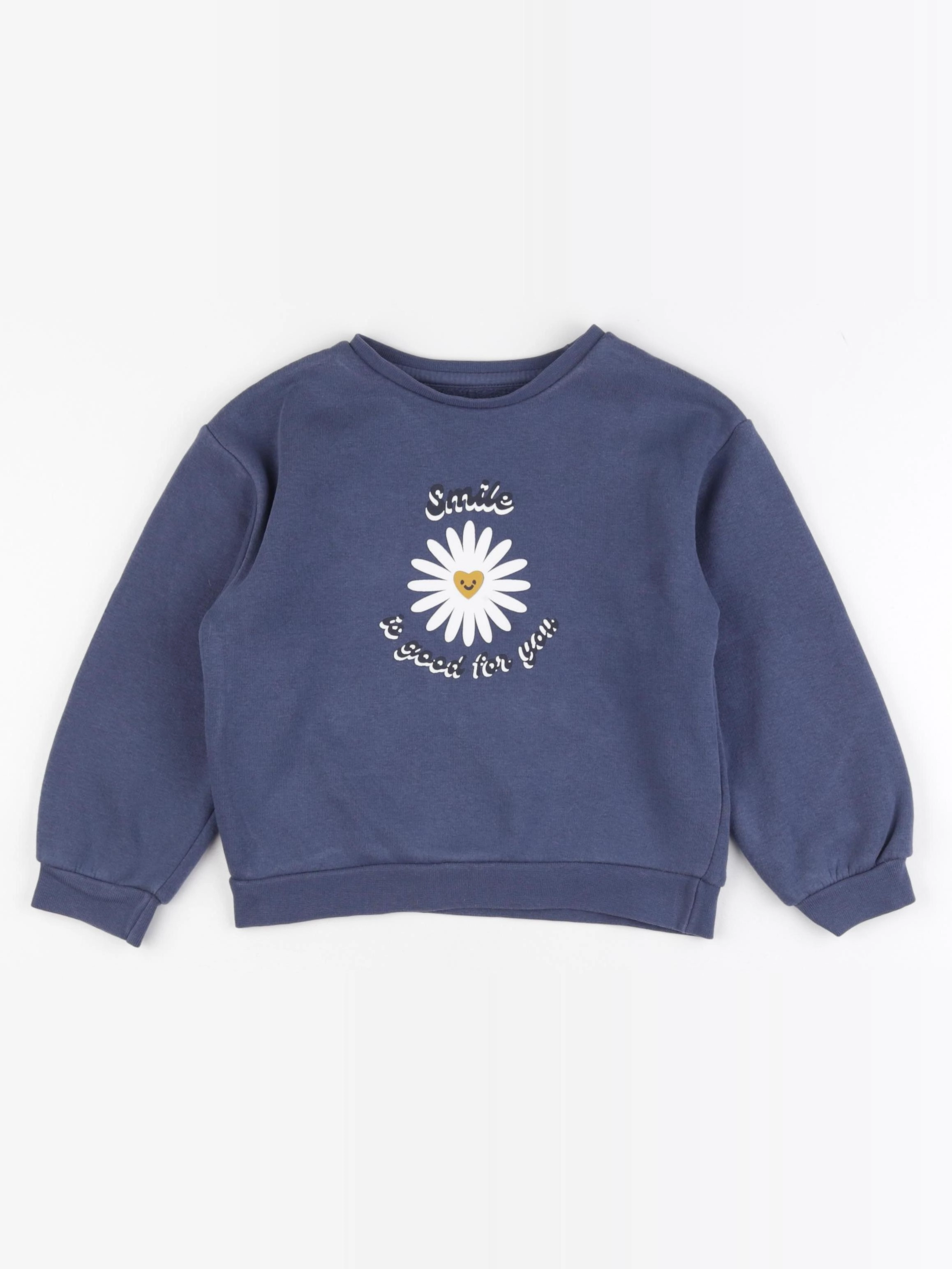 Vertbaudet - sweat bleu - 6 ans