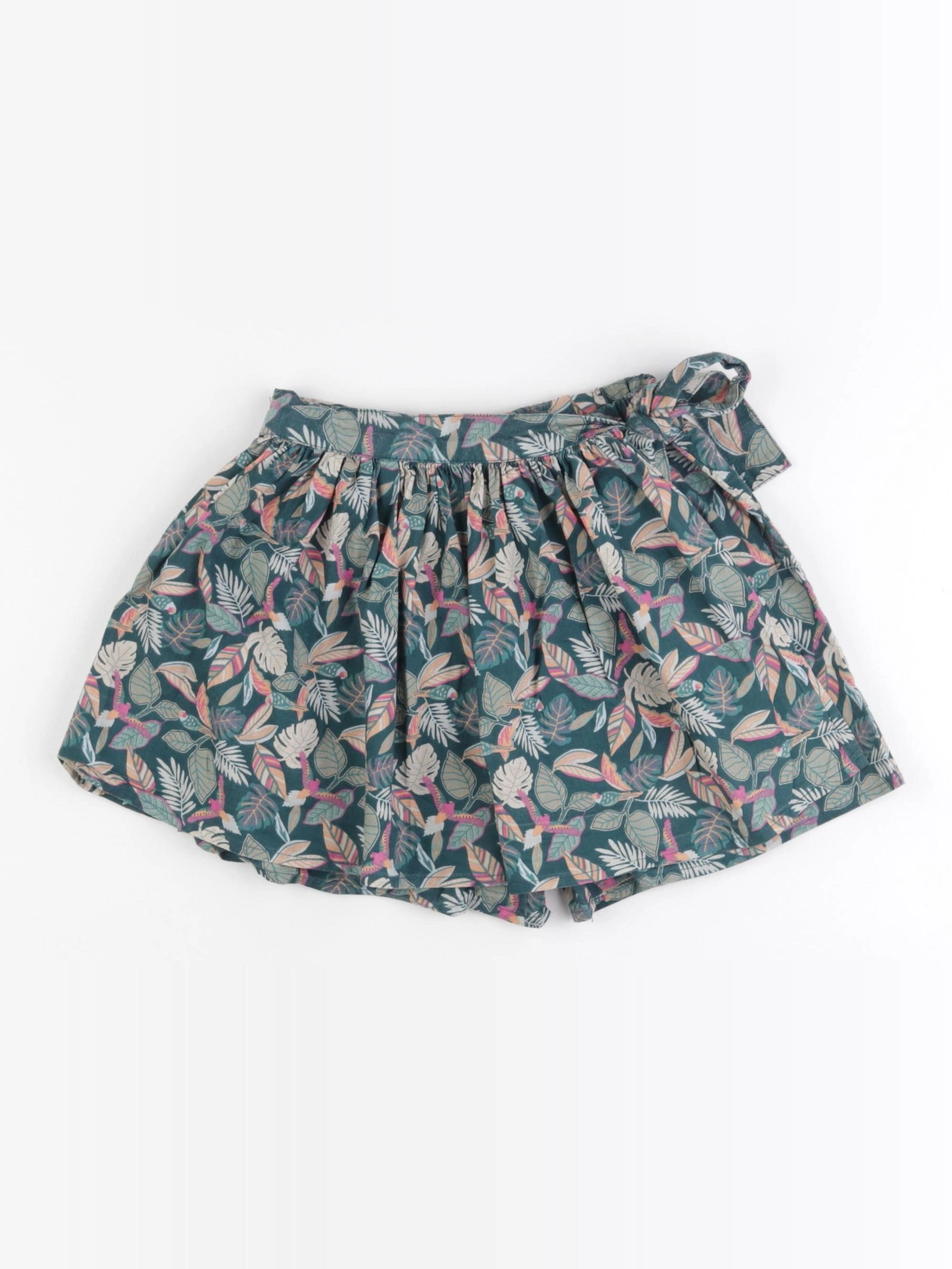 Vertbaudet - jupe short vert - 7 ans