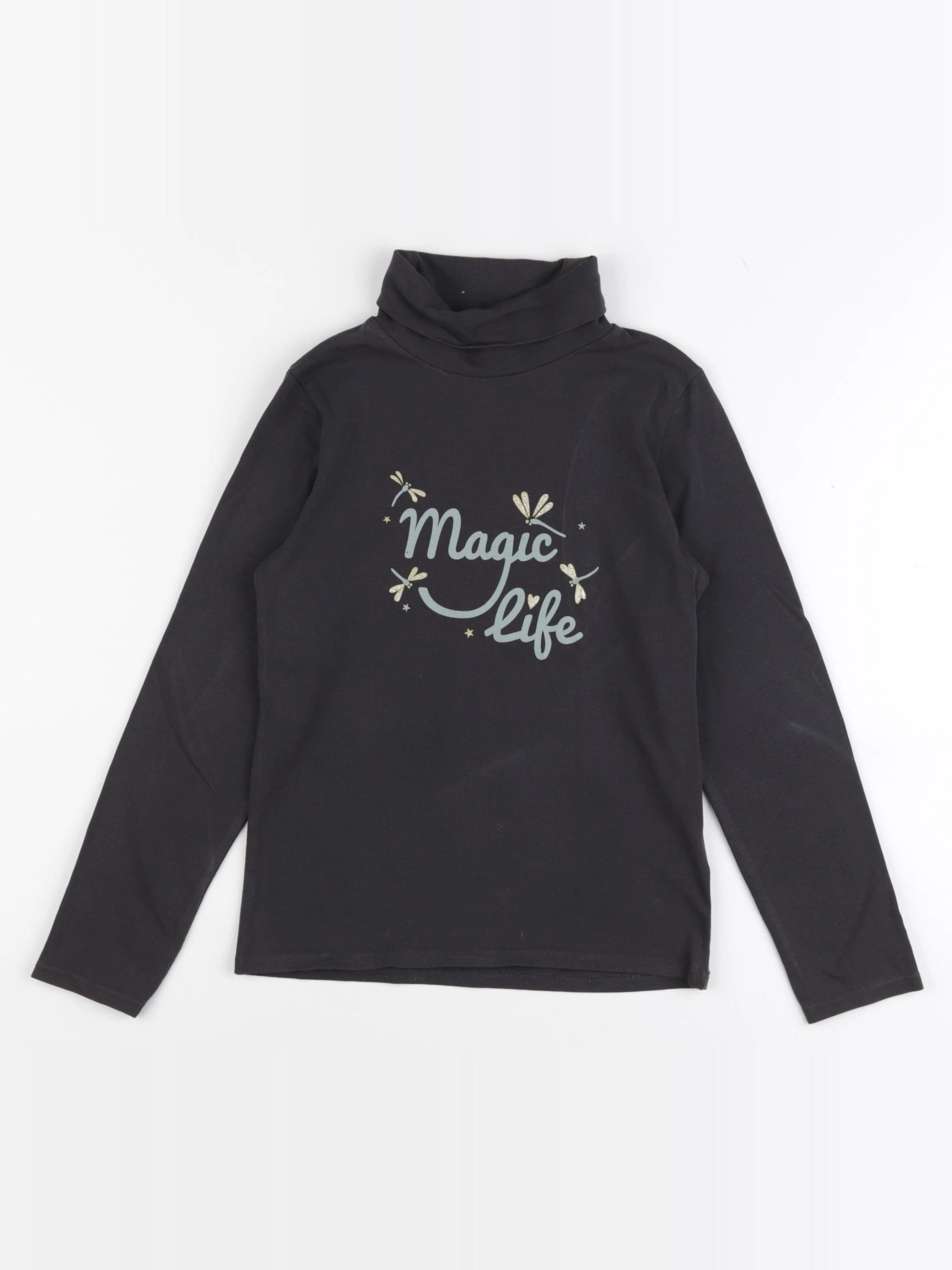 Vertbaudet - sous-pull noir - 8 ans