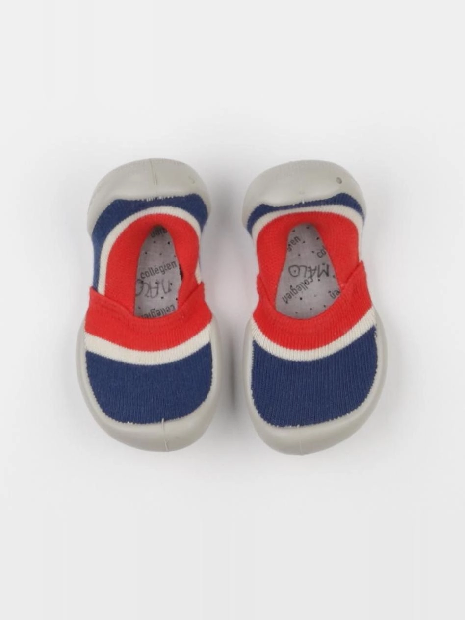 Collégien - chaussons bleu, rouge - pointure 26/27