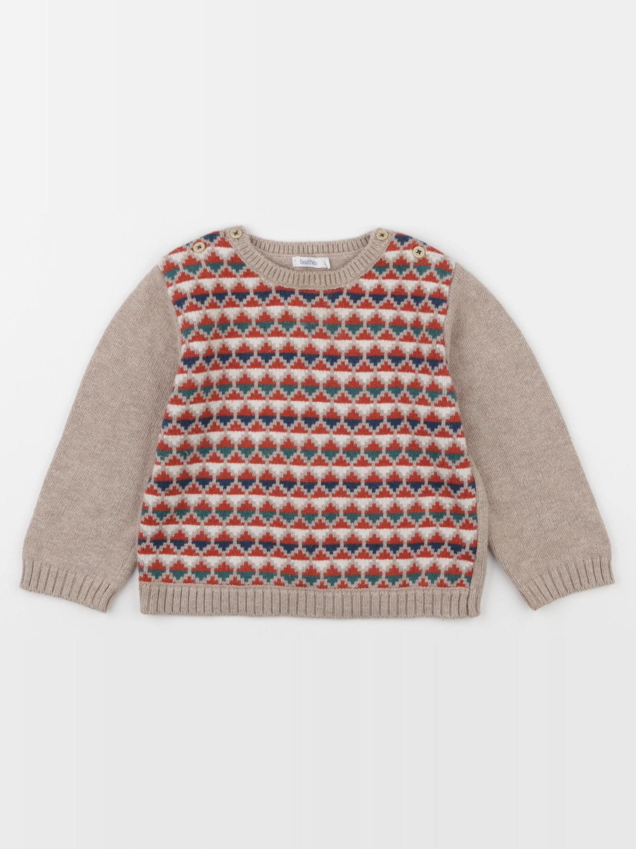 Boutchou - pull multicolore - 24 mois