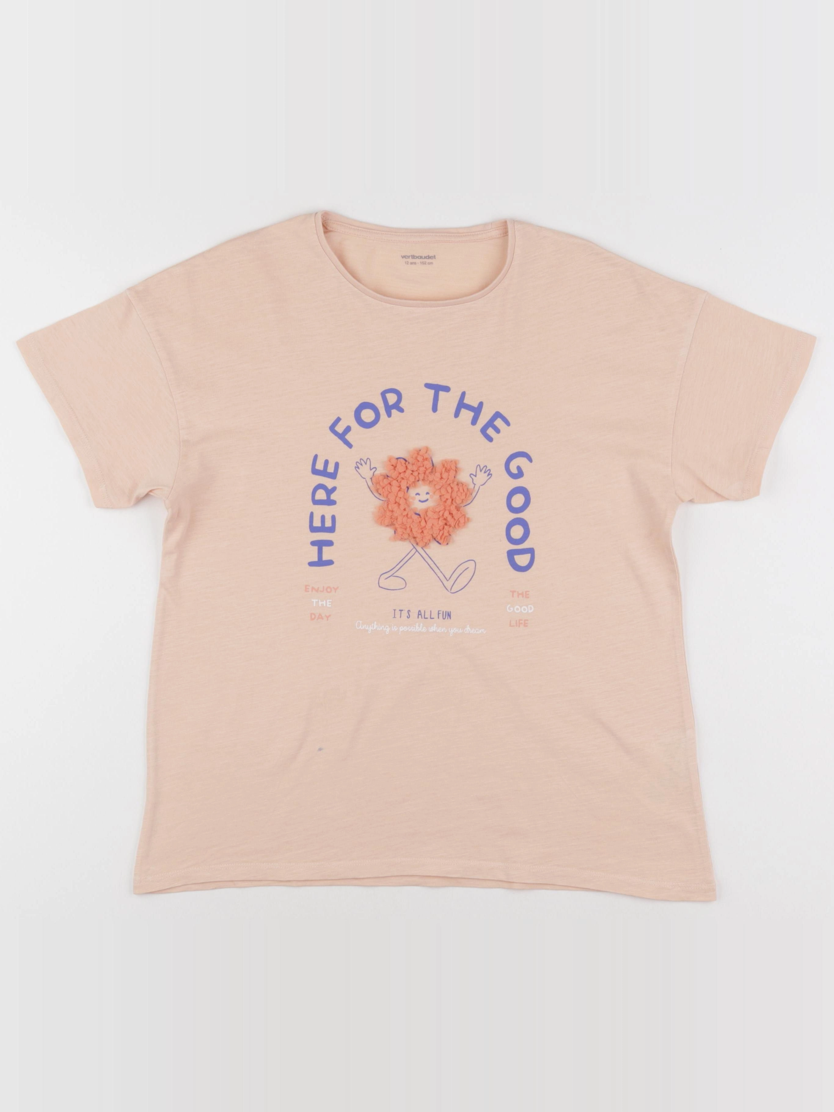 Vertbaudet - tee-shirt orange - 12 ans