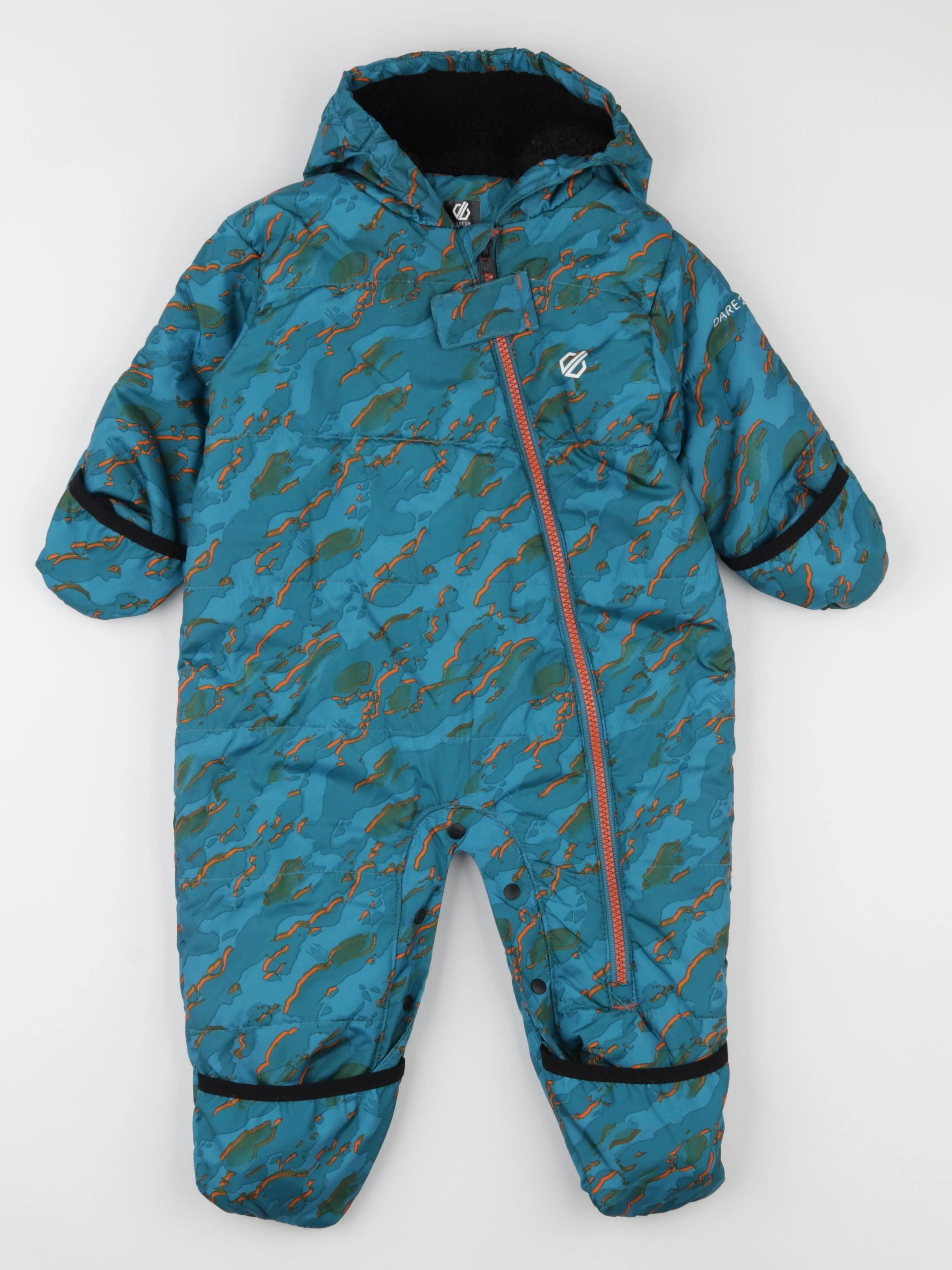 Dare to B ski - combinaison de ski bleu, orange - 6/12 mois