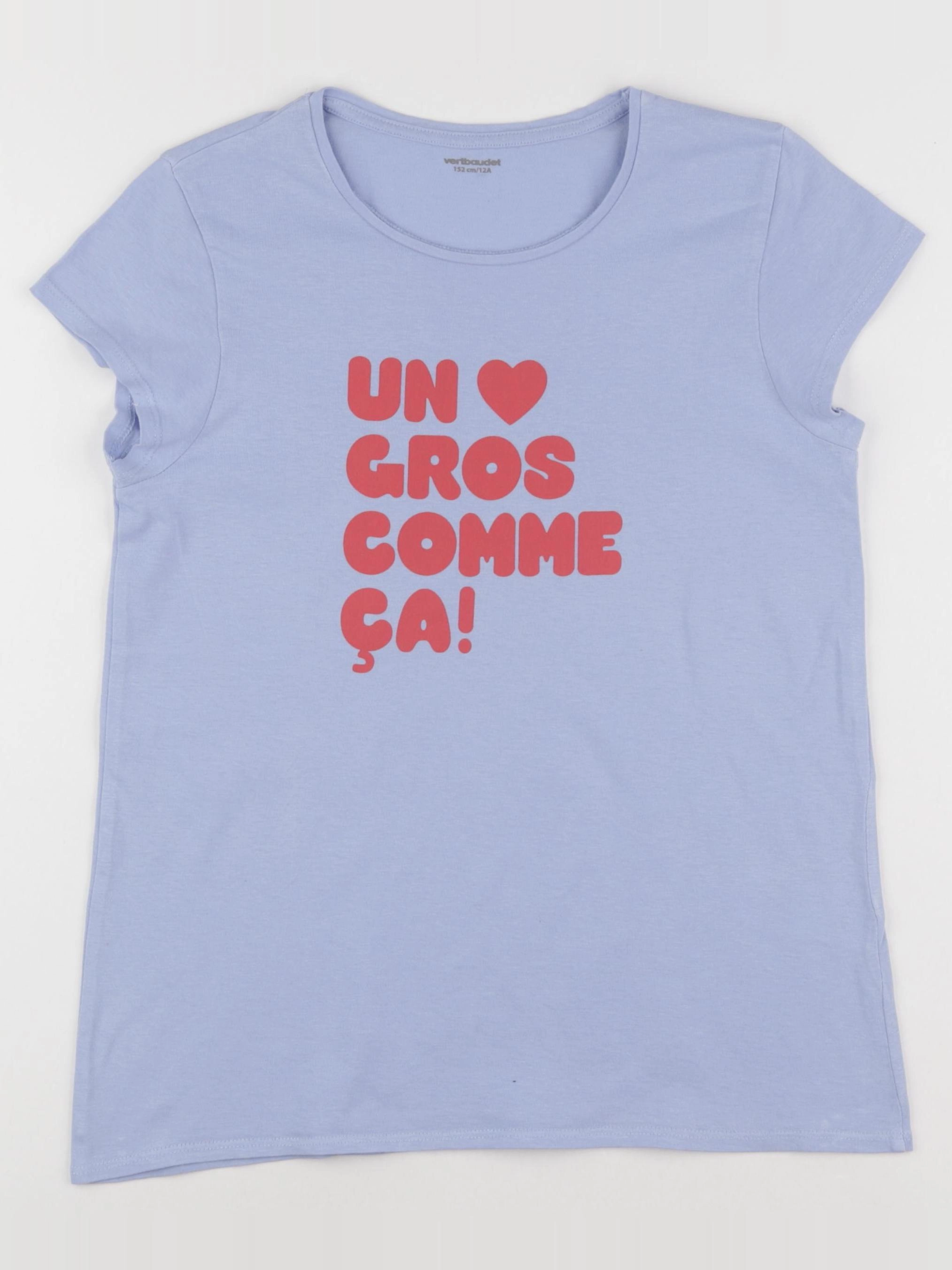 Vertbaudet - tee-shirt bleu, rouge - 12 ans