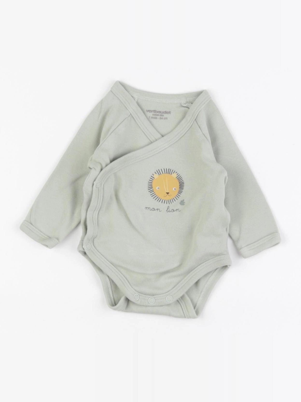 Vertbaudet - body vert - 1 mois
