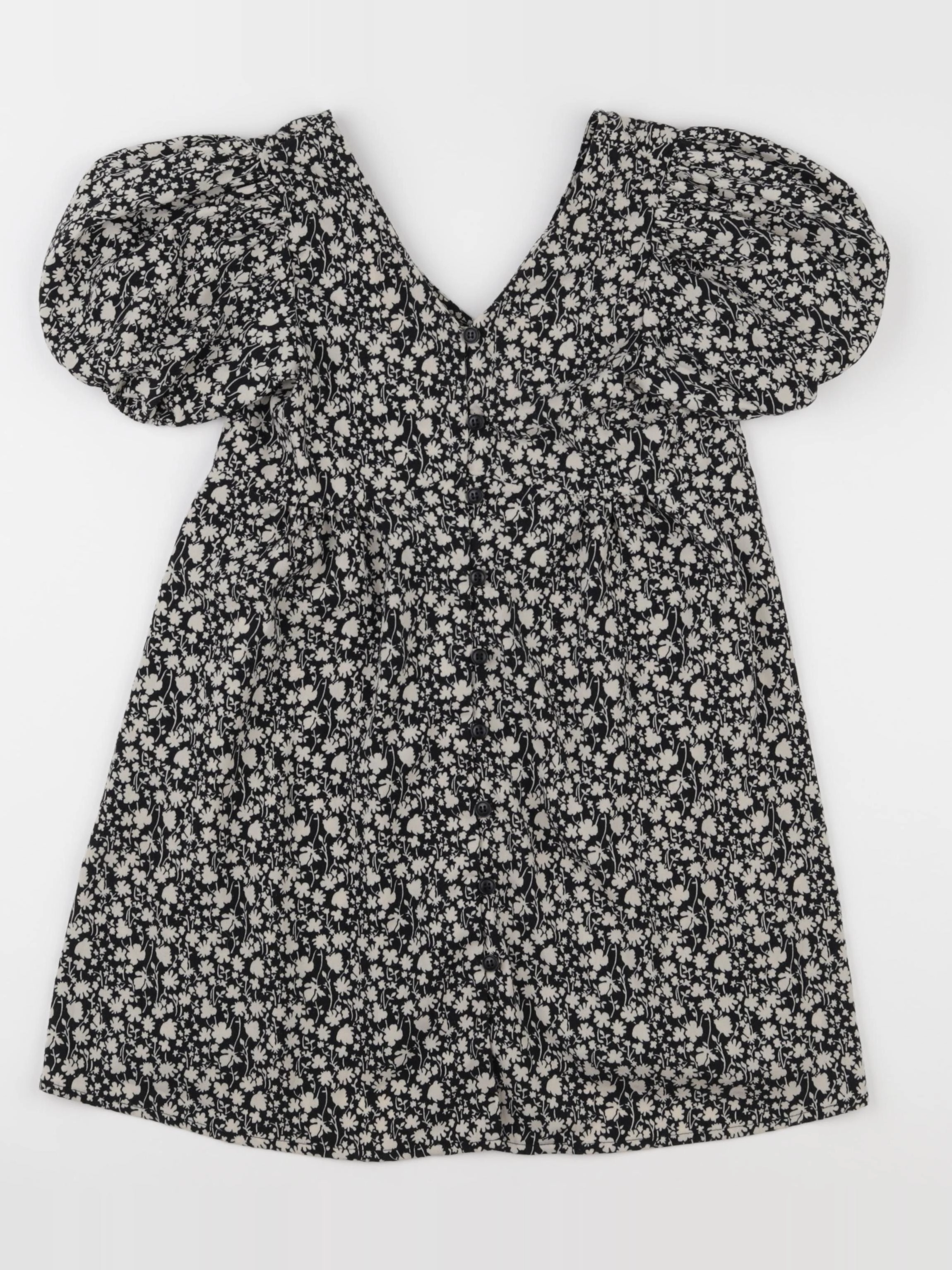 Zara - robe noir, beige - 7 ans