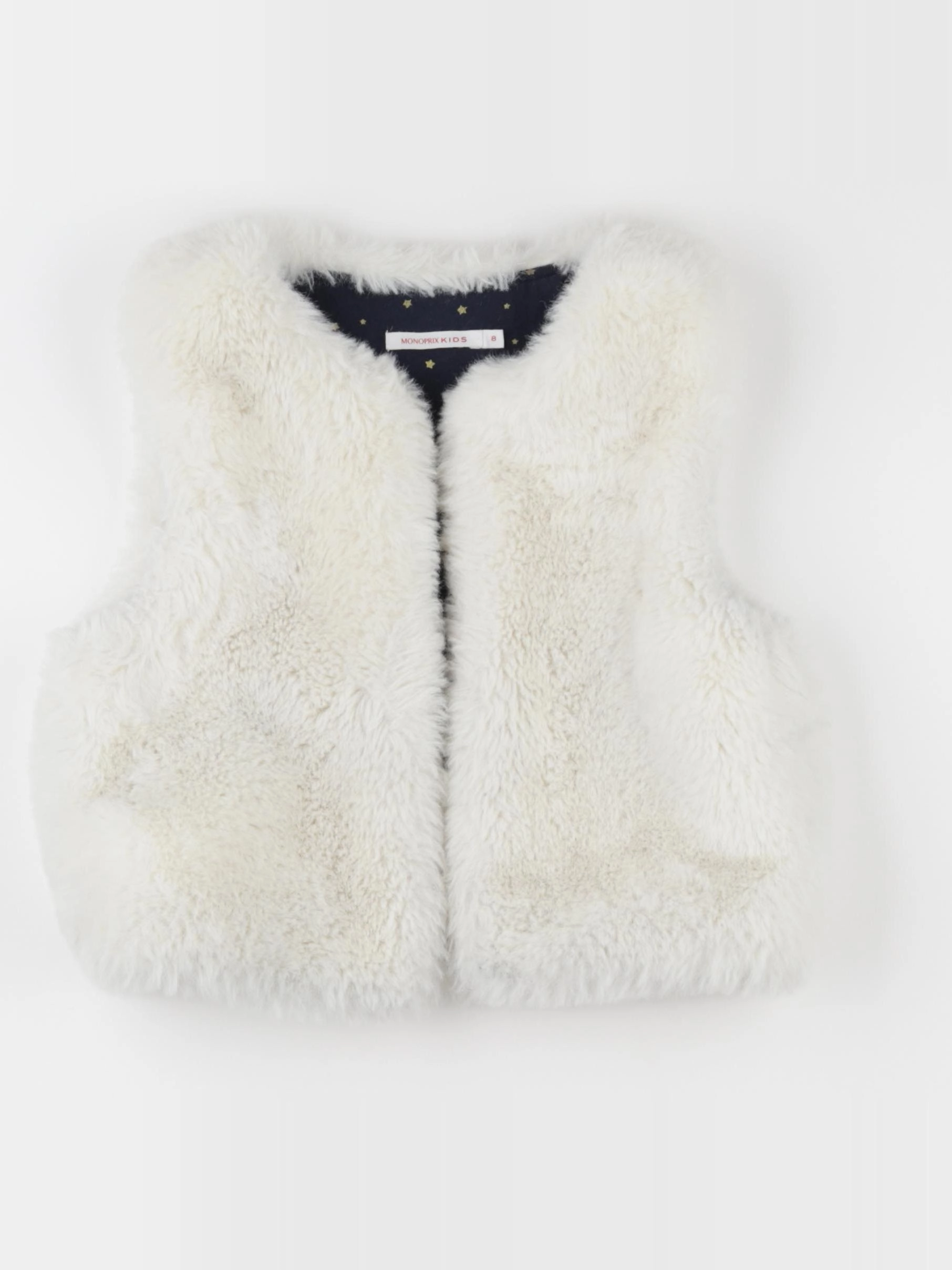Monoprix - gilet blanc - 8 ans