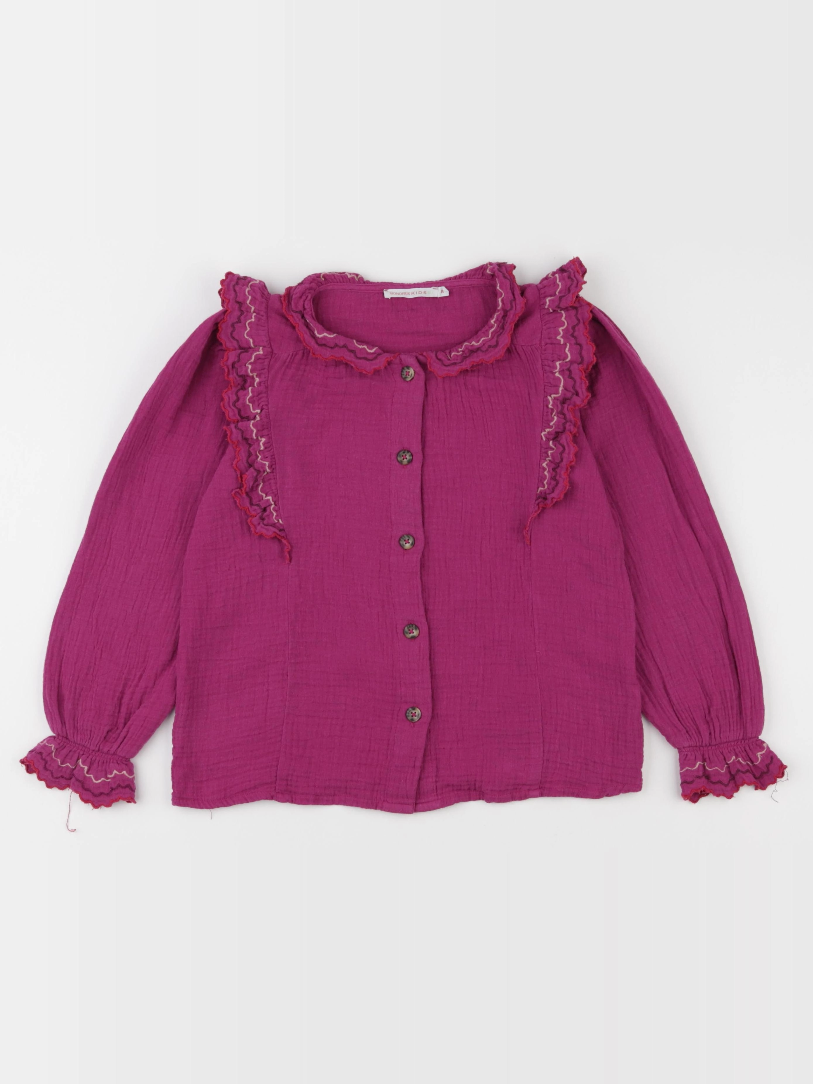 Monoprix - blouse violet - 8 ans