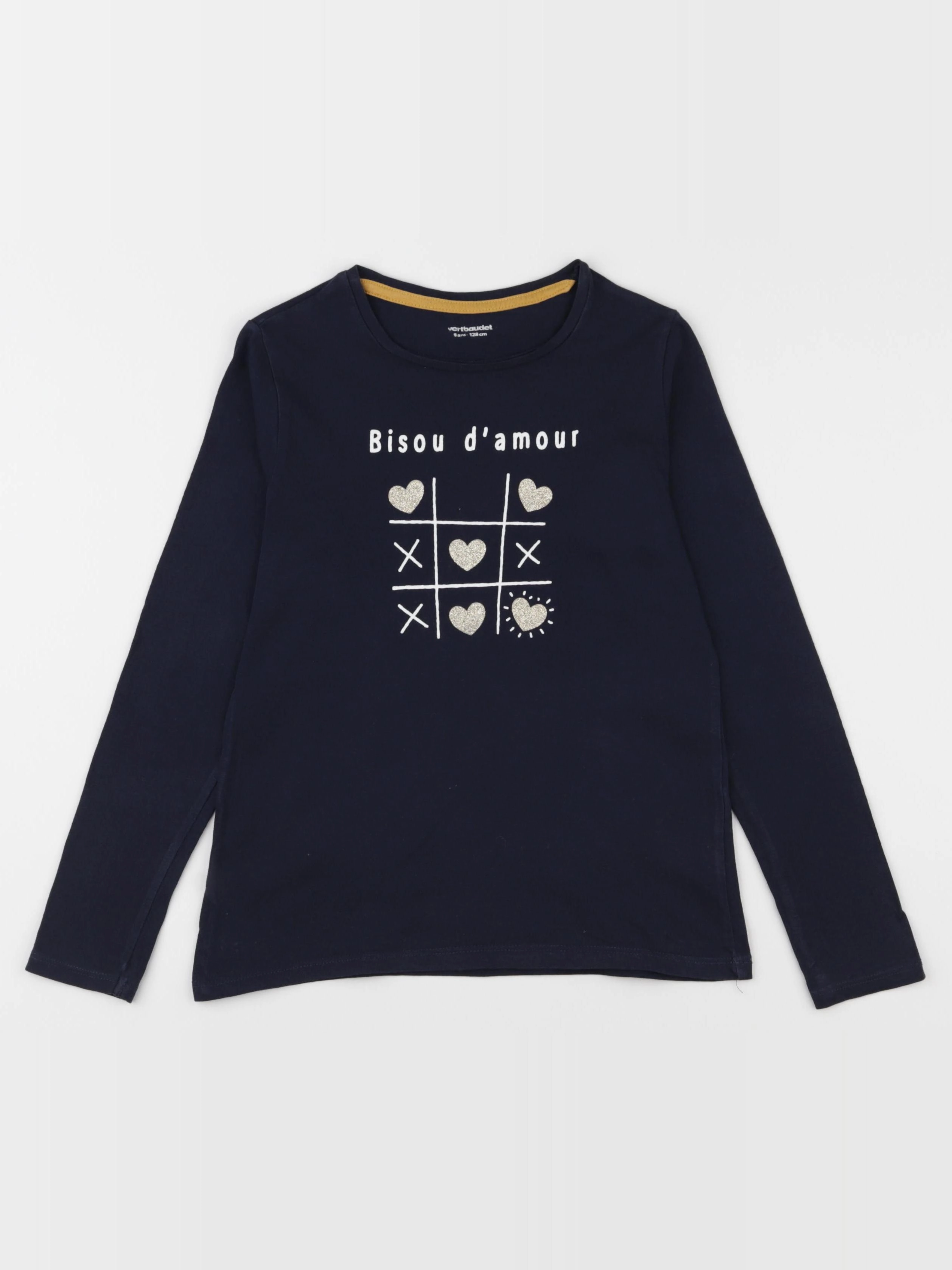 Vertbaudet - tee-shirt bleu - 8 ans