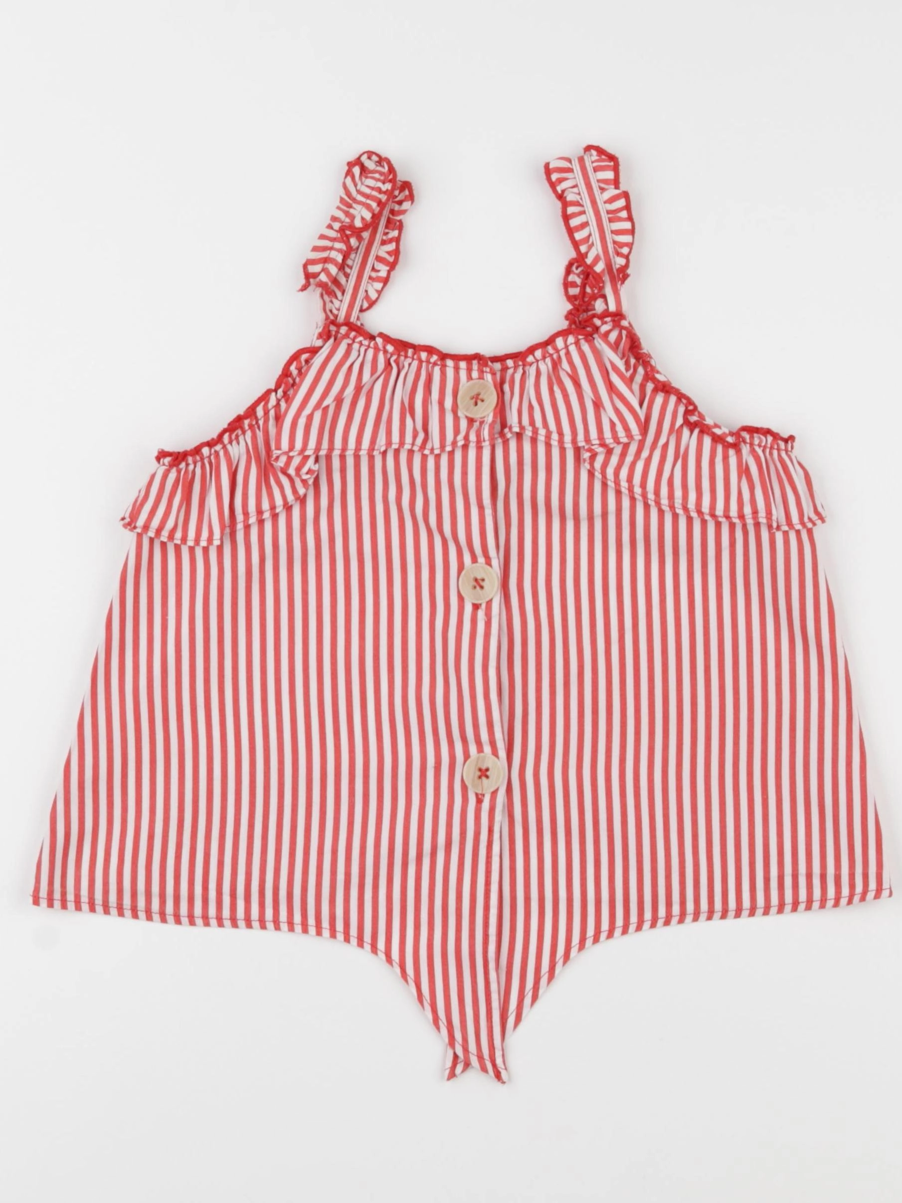 Zara - blouse blanc, rouge - 8 ans